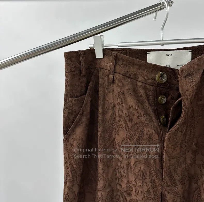 Song For The Mute SONG FOR THE MUTE Brown cashew jacquard pants Size US 32 / EU 48 - 2 Thumbnail
