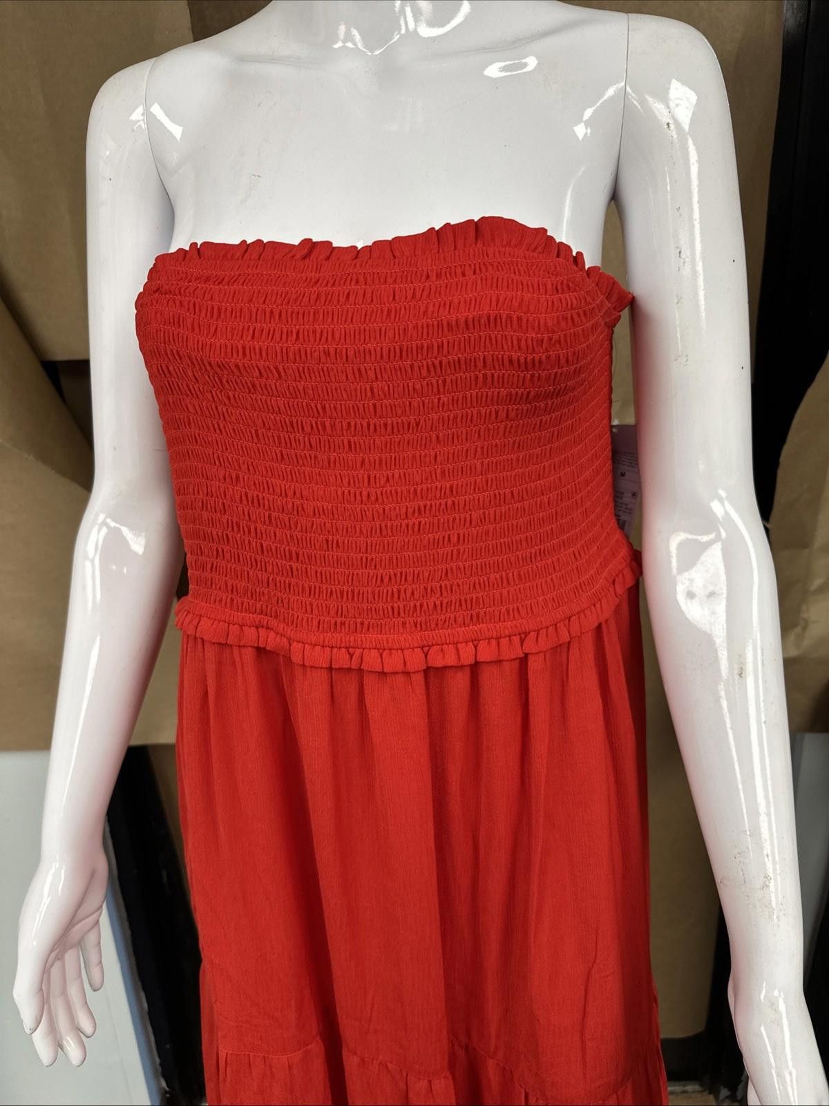 Other Wild Fable Red Tube Top Flare Dress Sundress Medium New Size M / US 6-8 / IT 42-44 - 2 Thumbnail