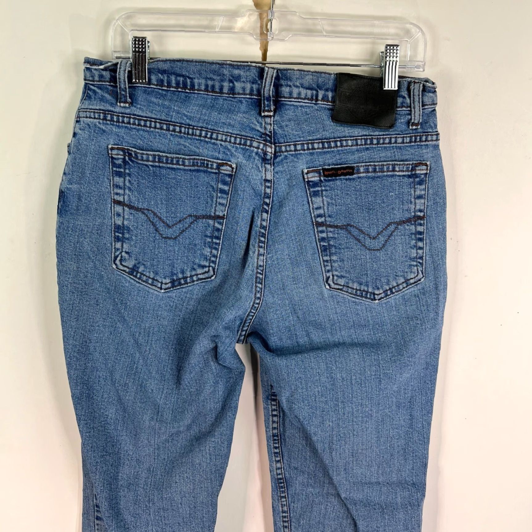 Harley Davidson Harley-Davidson Women's Straight Leg Denim Jeans Size 12 Blue Medium Wash 30x32 Biker Festival Size 34" / US 12 / IT 48 - 7 Thumbnail
