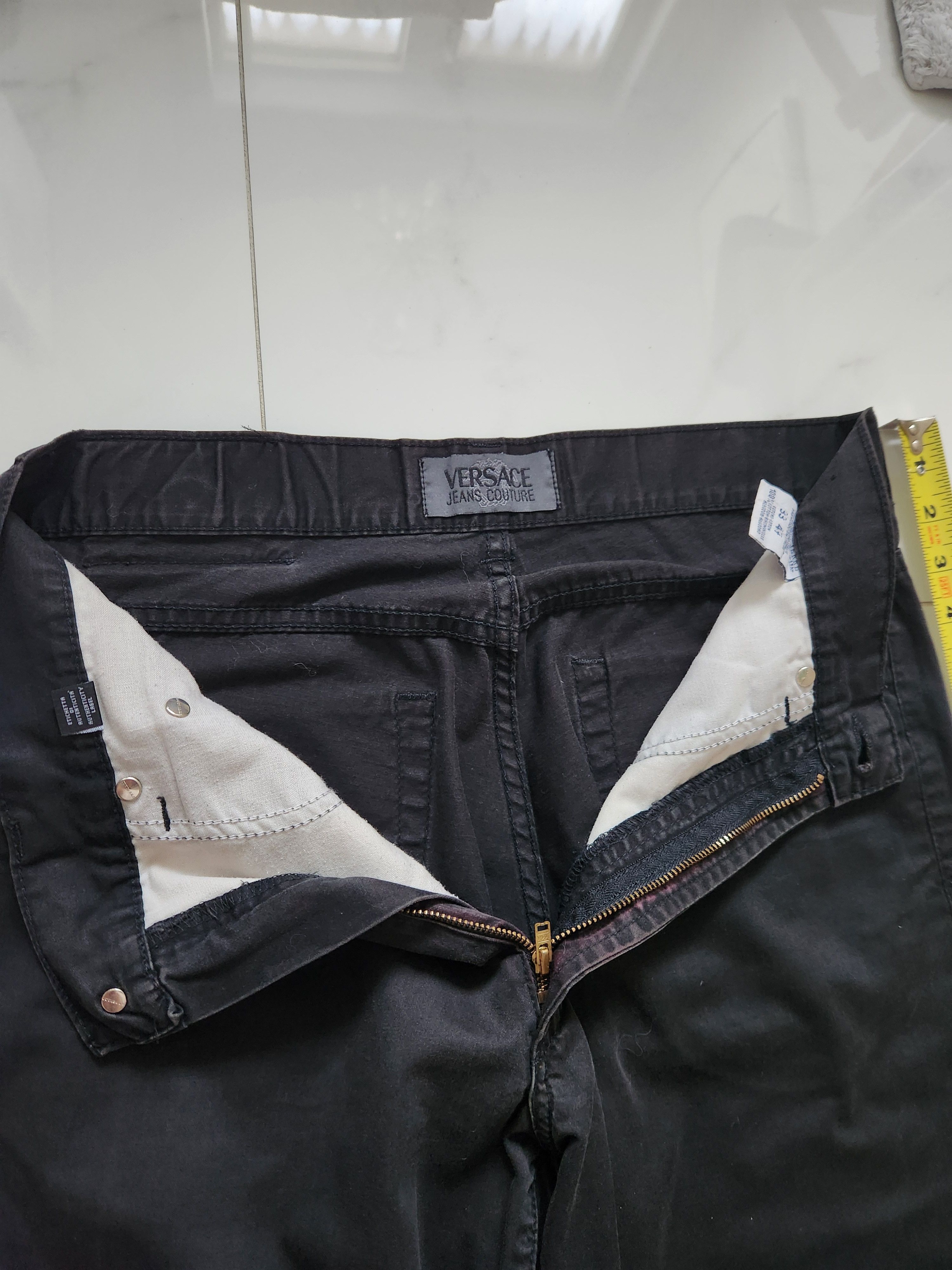 Versace Jeans Couture Versace Black Straight Jeans Size US 30 / EU 46 - 7 Thumbnail