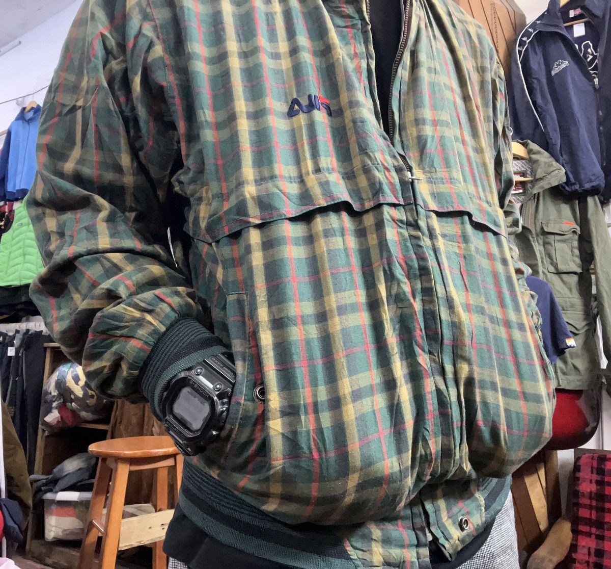 Fila Vintage FILA reversible plaid bomber jacket Size US L / EU 52-54 / 3 - 1 Thumbnail
