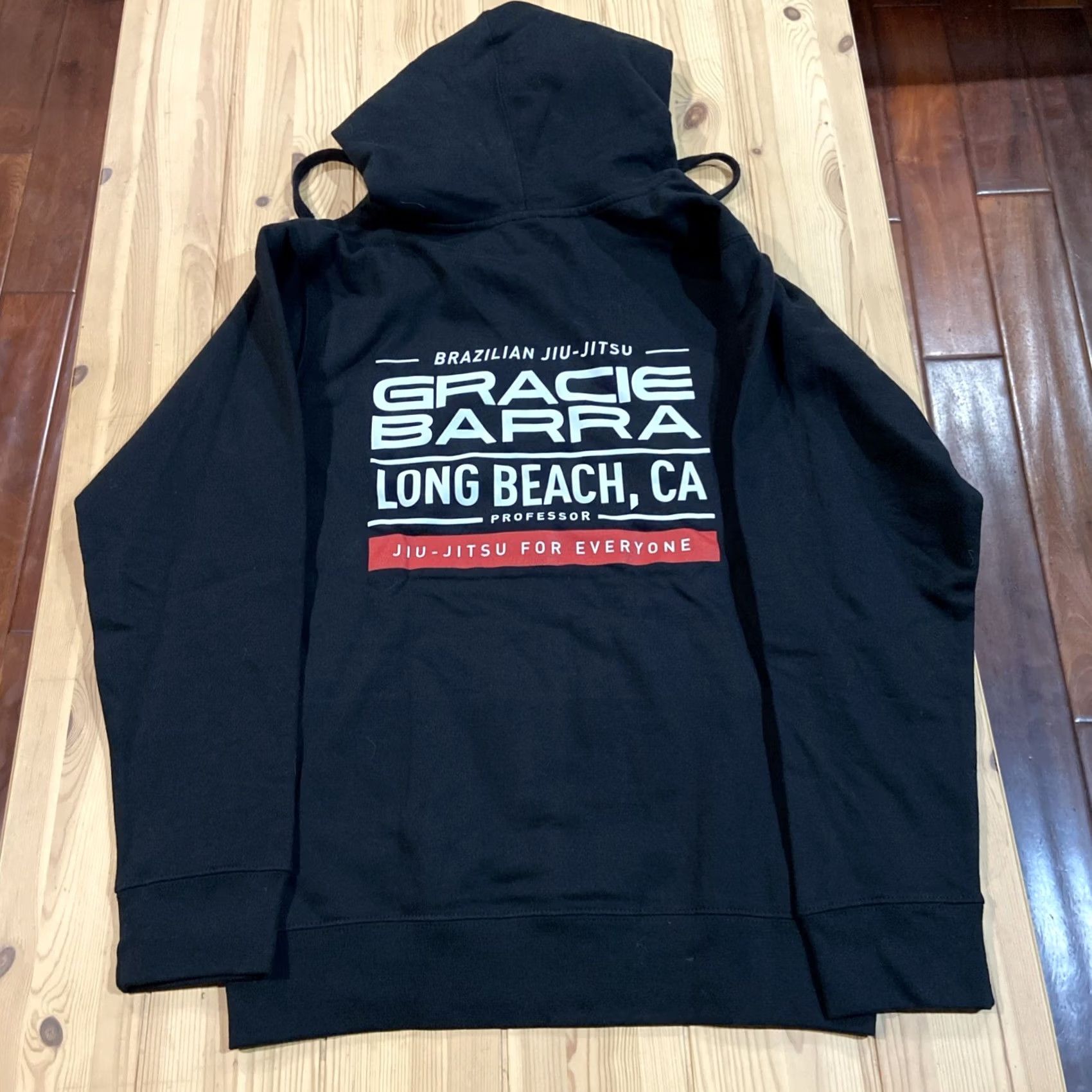 C&A VINTAGE Gracie Barra Hoodie Mens XS Black Graphic Print Logo Pullover Hooded Pockets All Seasons Fleece Size US XS / EU 42 / 0 - 6 Thumbnail