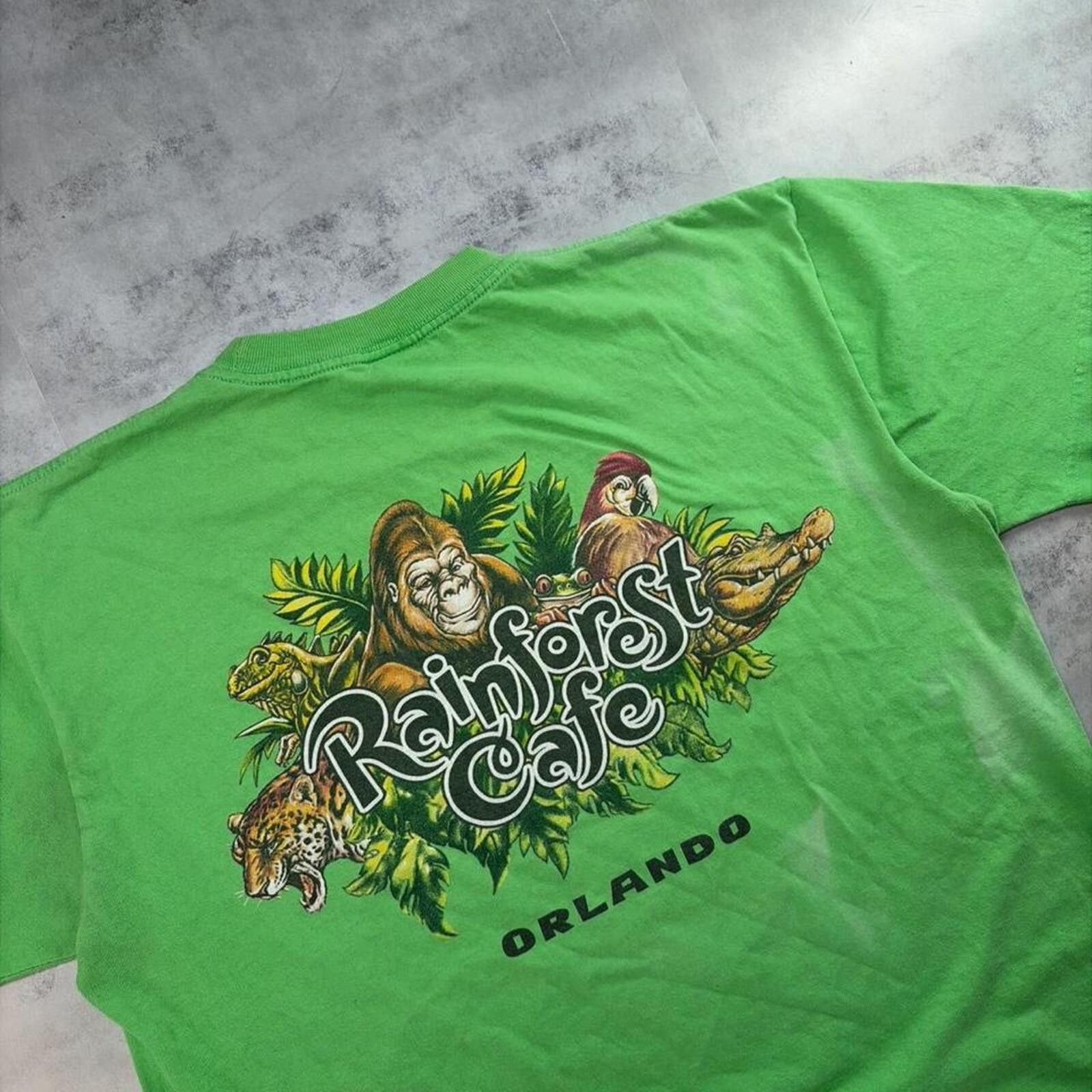 Other Y2K Green Rainforest Cafe Grunge Skater T-Shirt Size US L / EU 52-54 / 3 - 4 Thumbnail