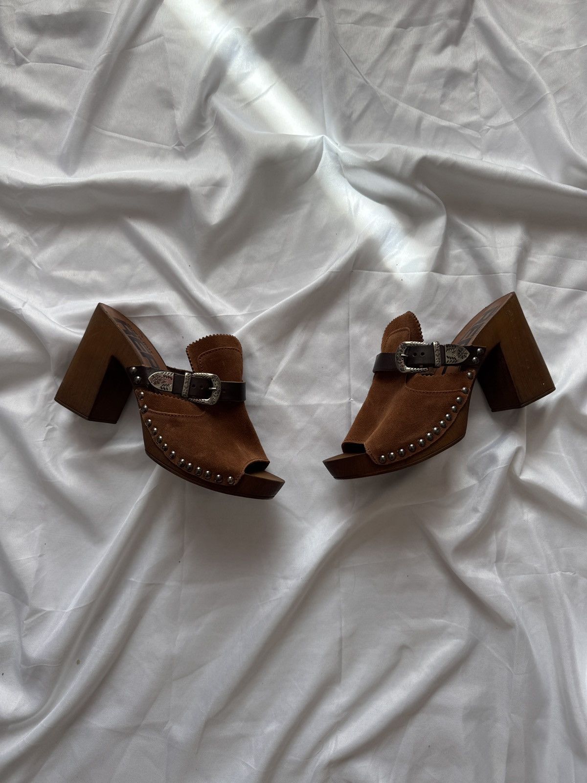 Replay Replay Vintage Suede Mules Shoes Size US 8 / IT 38 - 1 Thumbnail