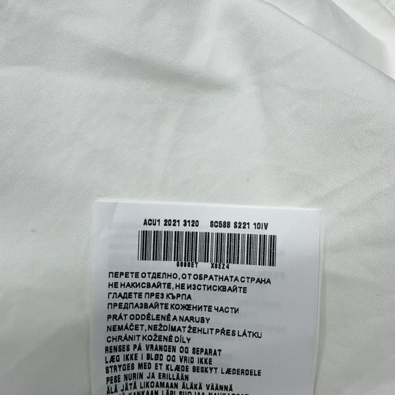 Prada Prada White Metal Triangle Zip Shirt Size US M / EU 48-50 / 2 - 1 Thumbnail