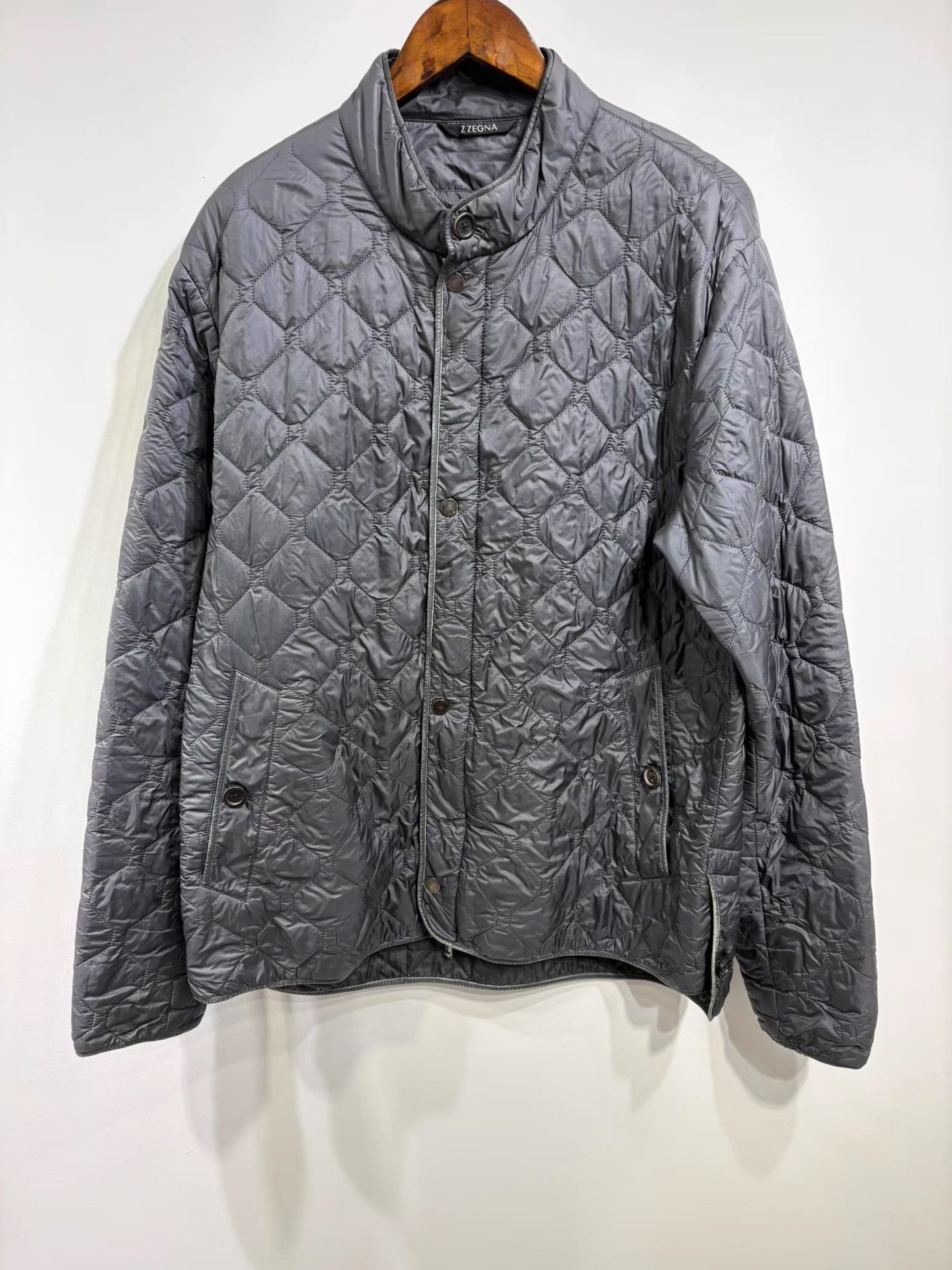 Z Zegna Z ZEGNA Black Diamond Quilted Padded Jacket K29 Size US XXL / EU 58 / 5 - 1 Thumbnail