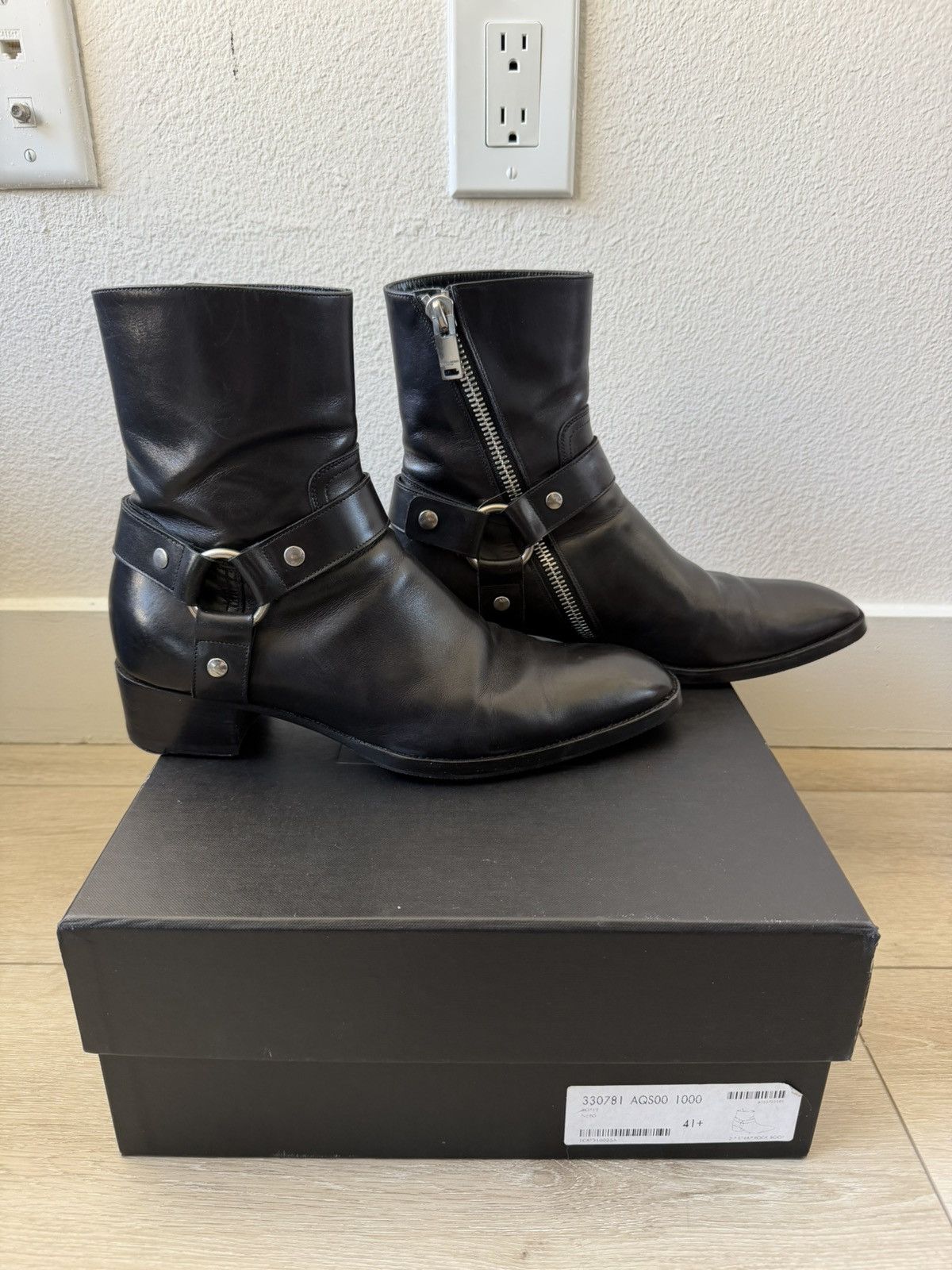 FW13 Leather Harness Wyatt Boots 41.5