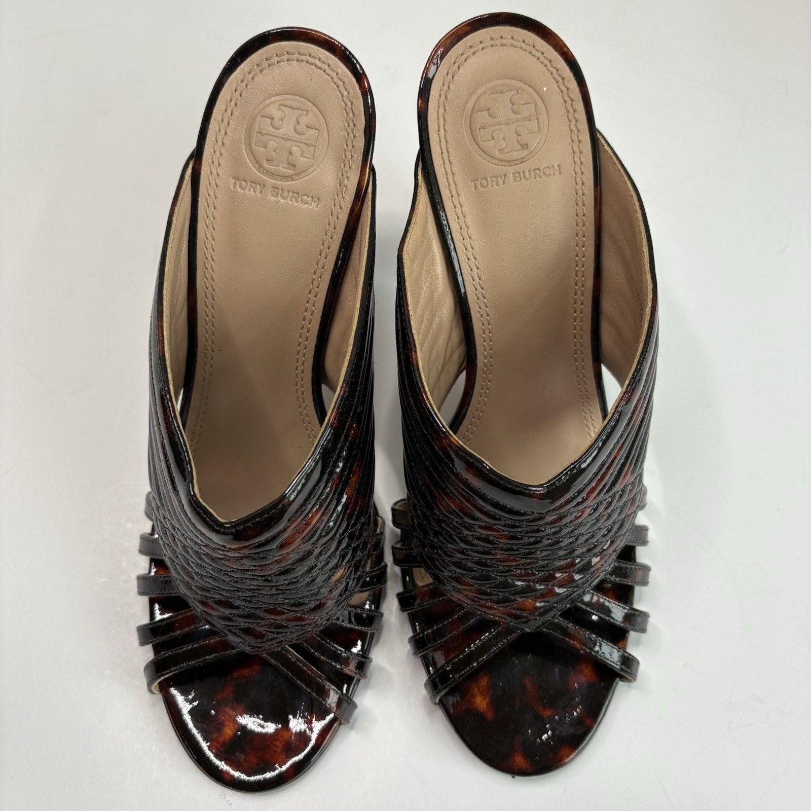Tory Burch Tory Burch Tortoise Shell Brida Mule Heels Size US 8 / IT 38 - 3 Thumbnail