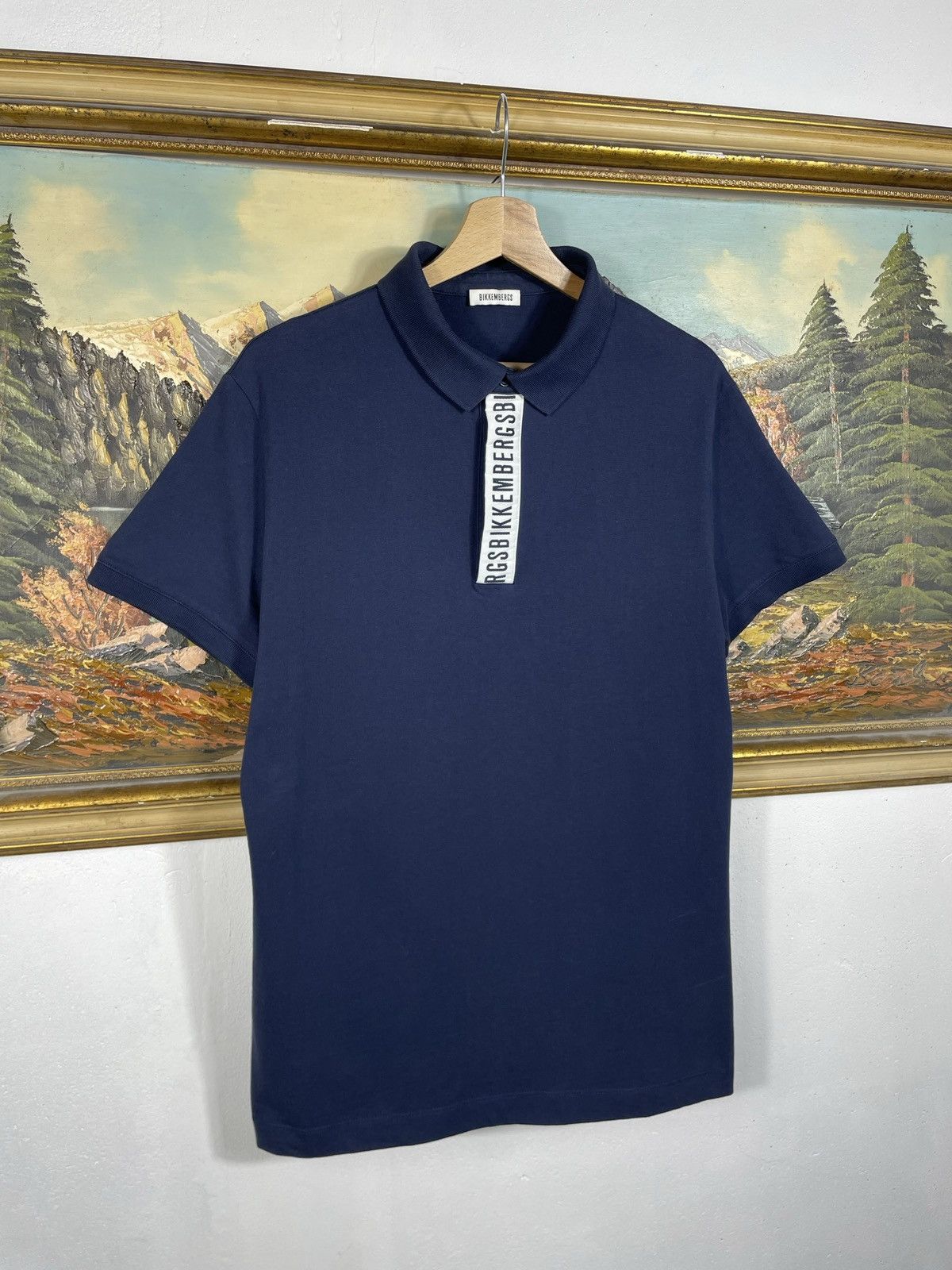 Designer × Dirk Bikkembergs Dirk Bikkembergs Navy Polo T-shirt Size US M / EU 48-50 / 2 - 2 Thumbnail