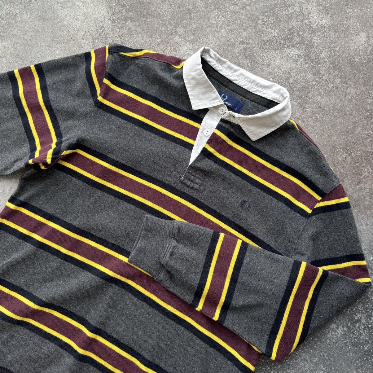 Fred Perry Fred Perry Vintage Stripped Rugby Long Sleeve T-Shirt Size US L / EU 52-54 / 3 - 2 Thumbnail