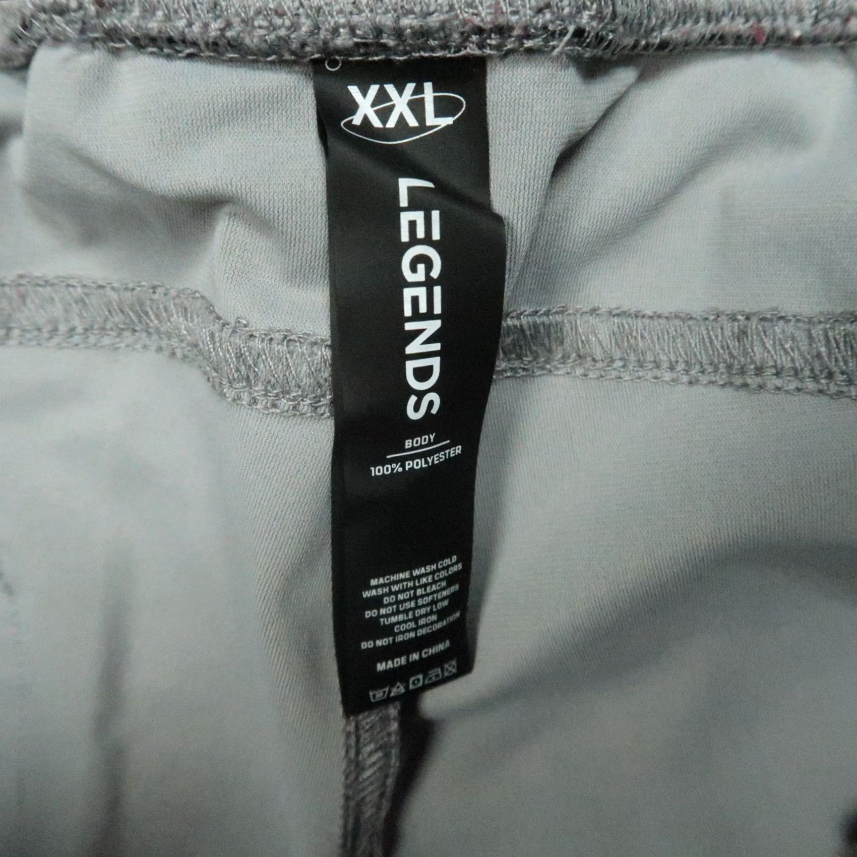 Vintage Legends Pants Mens 2XL Gray Jogger Zip Pocket Athletic Stretch 2XL Pants Tapered Inseam 29 in Jogger Sportswear Activewear Size US 39 - 3 Thumbnail