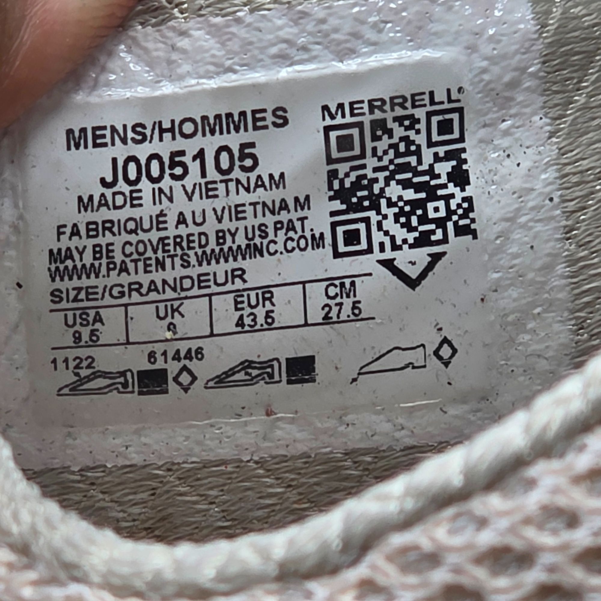 Merrell Merrell MQM Ace Tec 1TRL Oyster Chalk Mens Size 9.5 White Sh Size US 9.5 / EU 42-43 - 6 Thumbnail