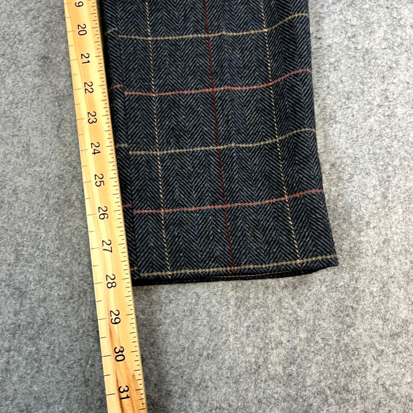 Vintage Marc Darcy Mens Wool Dress Trousers Pants Tapered 30 Grey Check Plaid Formal Size US 30 / EU 46 - 4 Thumbnail