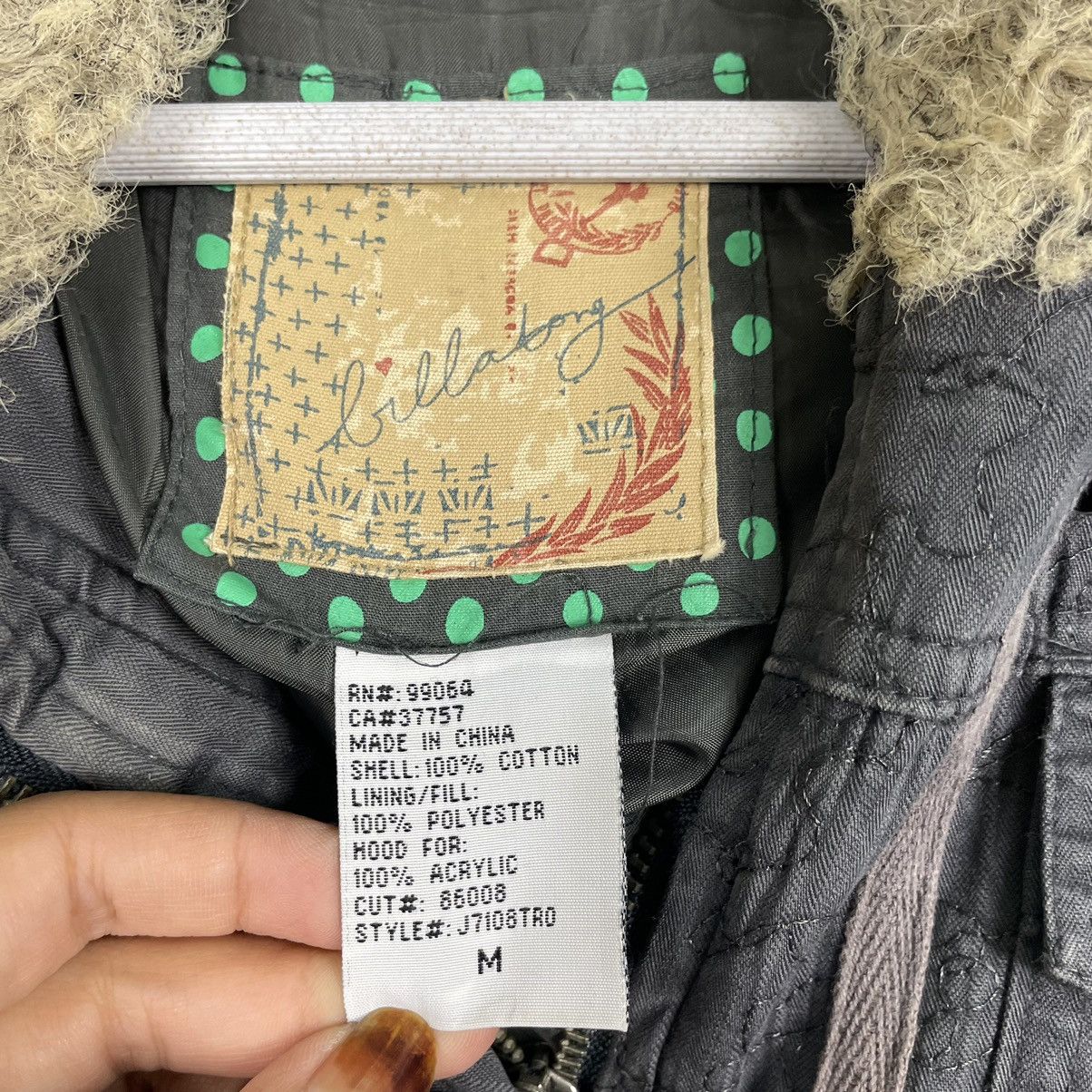 Billabong 💥BILLABONG DENIM WINTER FUR HOODIE JACKET Size M / US 6-8 / IT 42-44 - 9 Thumbnail