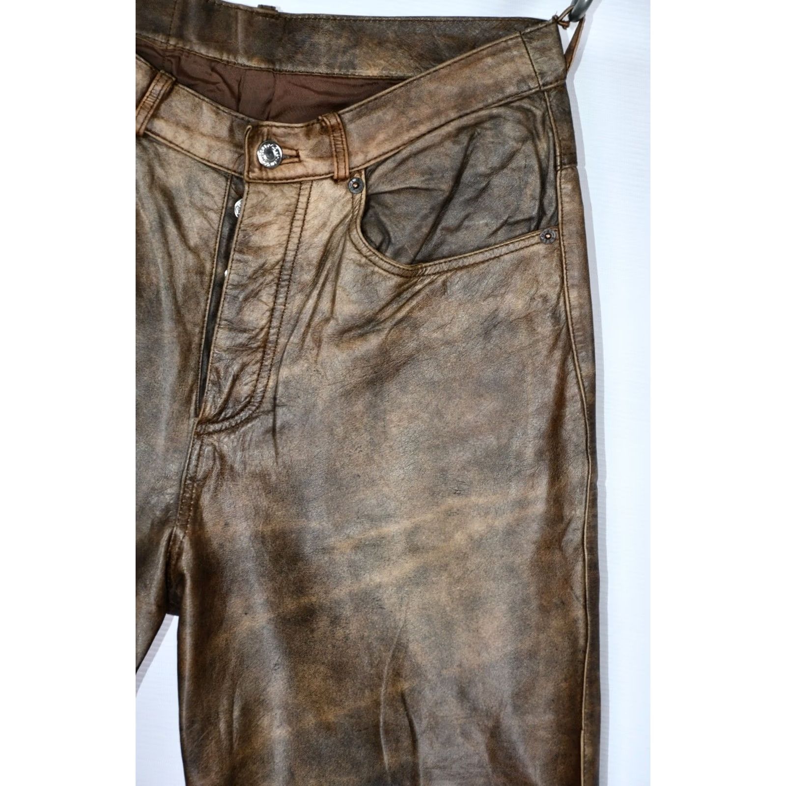 Levi's Vintage Levi’S 503-9320 Real Leather Brown Made Korea Mens Pants size W31 L34 Size US 31 - 6 Thumbnail