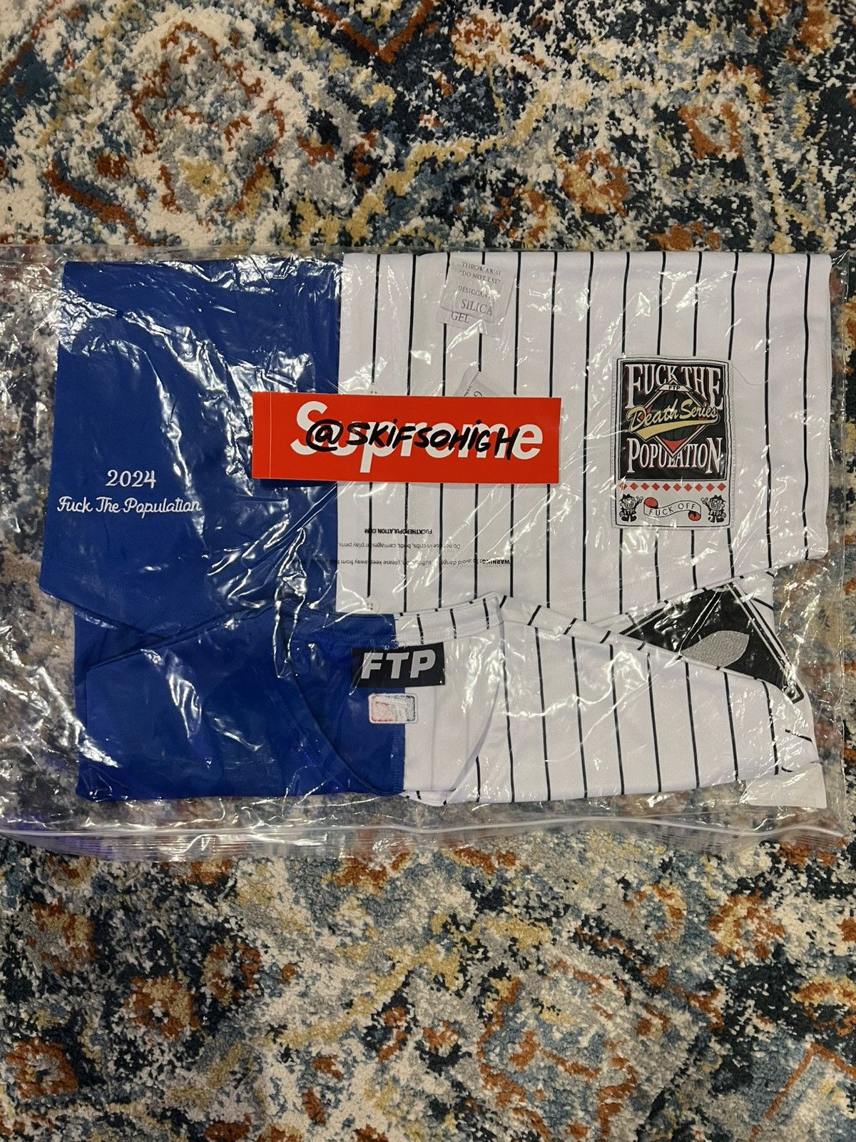 Fuck The Population RIVALS BASEBALL JERSEY (ROYAL) Size L Size US L / EU 52-54 / 3 - 9 Thumbnail