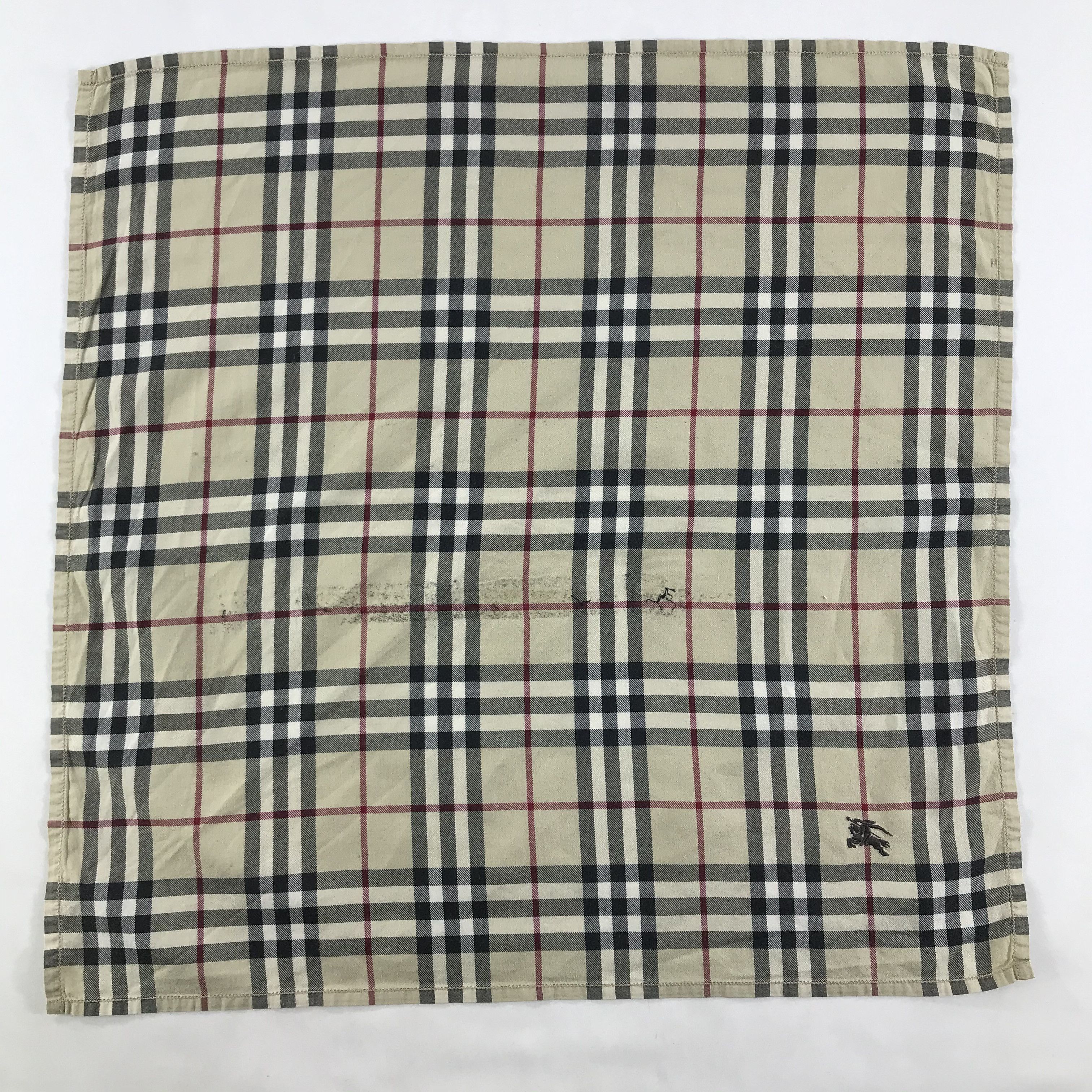 Burberry × Vintage Burberry Bandana / Handkerchief / Neckerchief - S1704 Size ONE SIZE - 1 Thumbnail