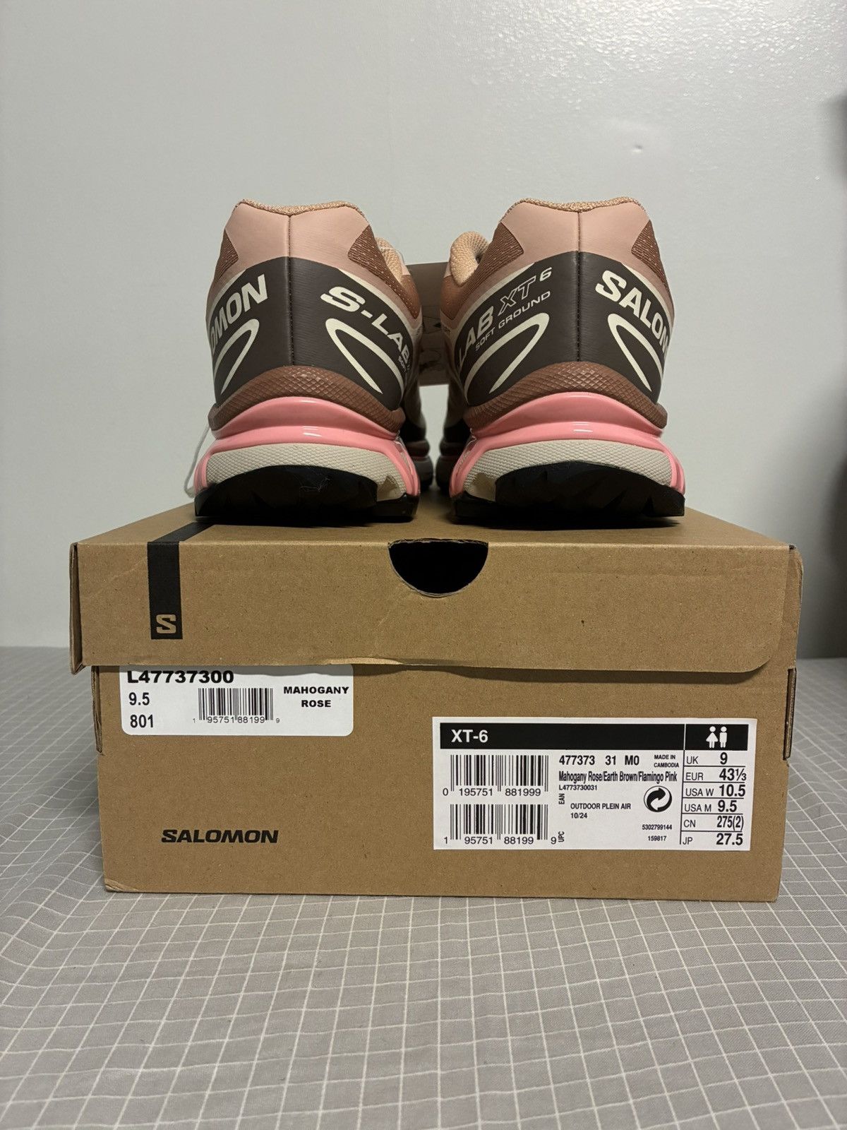 Salomon Size 9.5 - Salomon XT-6 Mahogany Rose Earth Brown Size US 9.5 / EU 42-43 - 4 Thumbnail