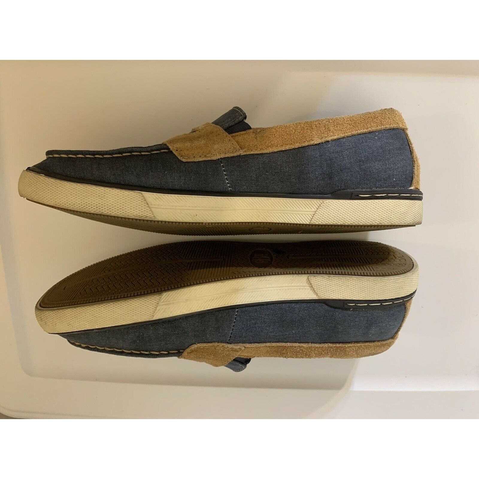 G.H. Bass & Co. G H Bass Olsen Penny Loafer Shoe Men’s Sz 10 1/2 D Blue Tan Size US 10.5 / EU 43-44 - 8 Thumbnail