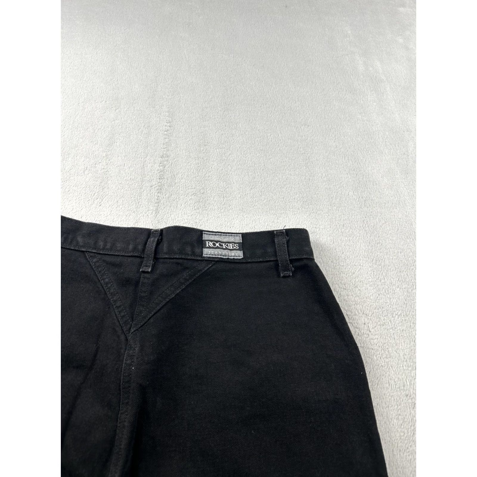 VINTAGE Rockies Westwear Jeans Womens XL High Rise Straight Black Denim 33/15