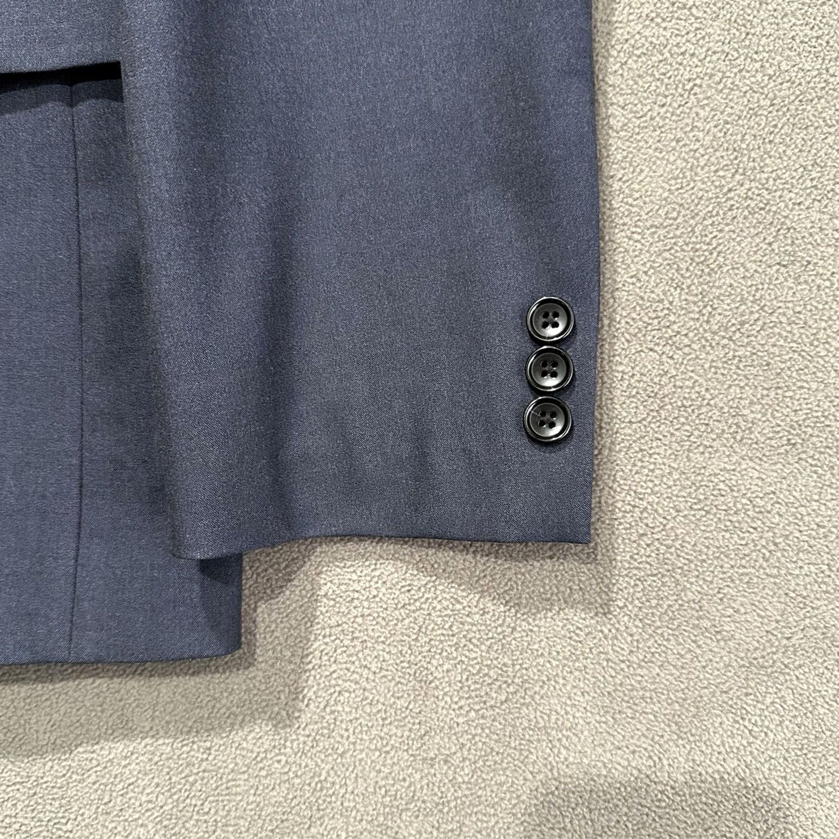 J.Crew J.CREW Thompson Navy Blue Blazer Shirt Jacket 44R Regular Fit Notch Lapel Single-Breasted Two-Button Adult Men Navy Blue Vintage: No Size 44R - 7 Thumbnail