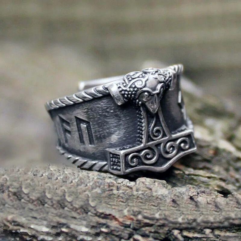 Designer × Jewelry Vintage Hammer Ring Size ONE SIZE - 2 Thumbnail