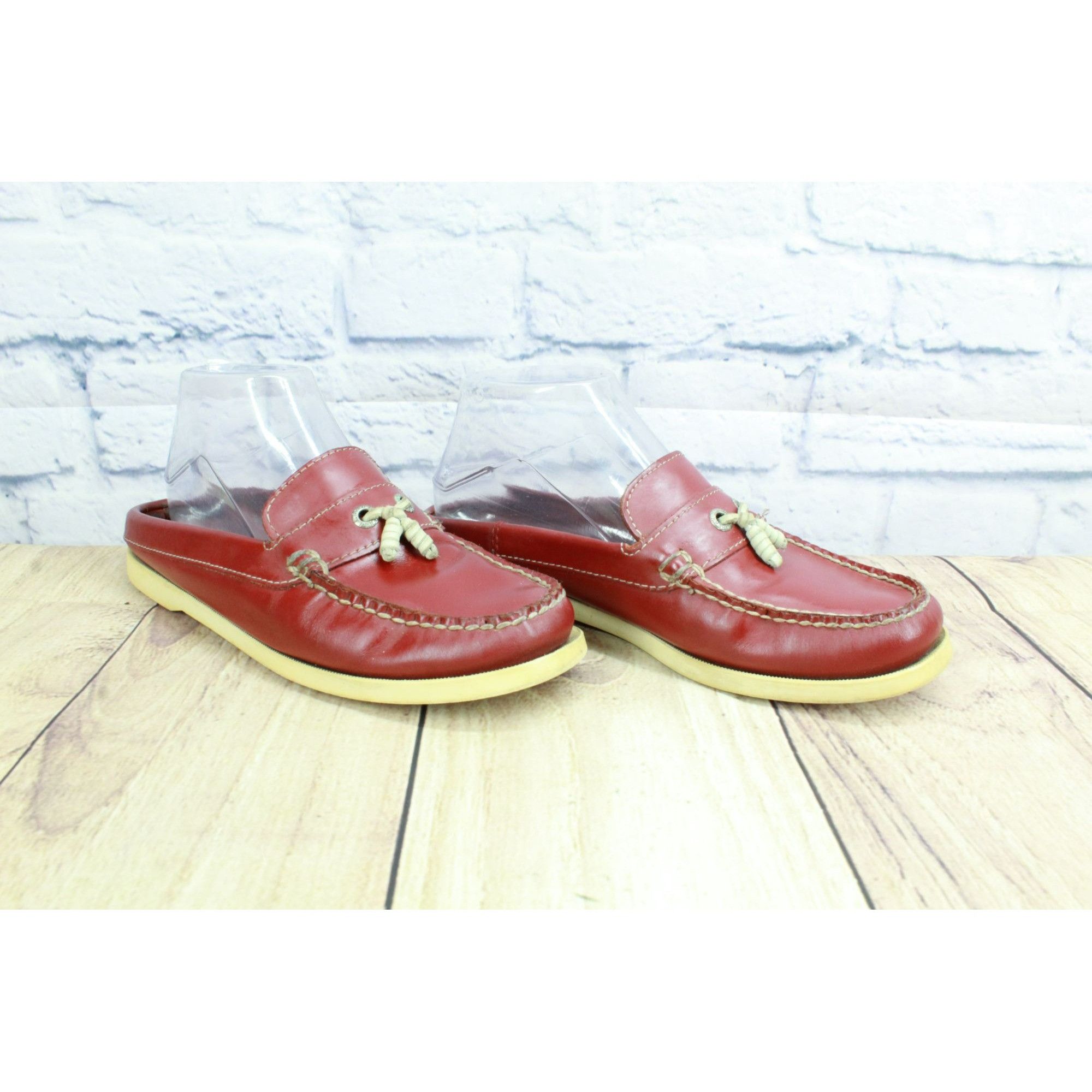 L.L. Bean × Leather LL Bean Women's Leather Slip On Moccasin Casual Flat Mules Size US 6.5 / IT 36.5 - 4 Thumbnail