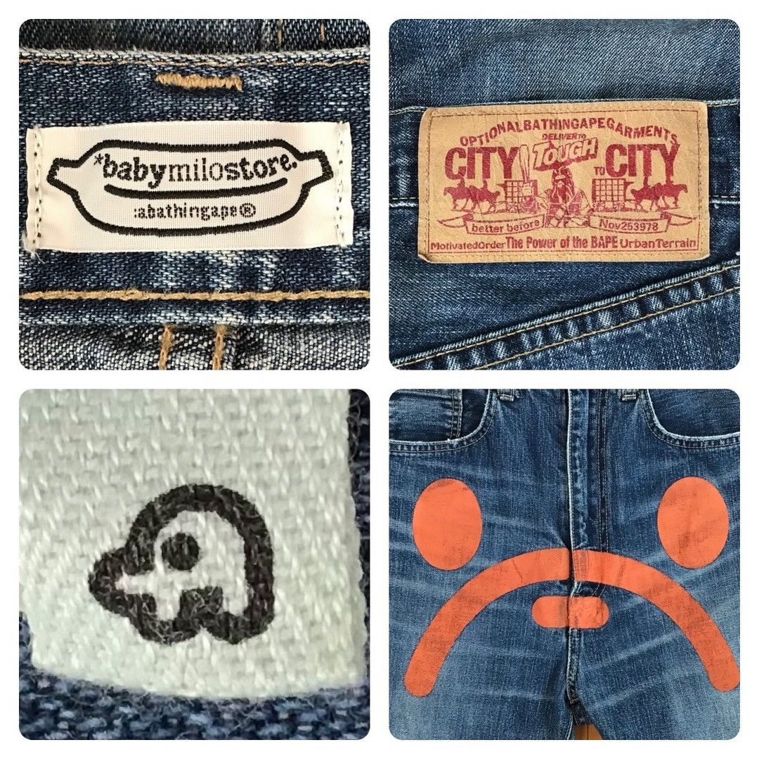 Bape BAPE Milo Face Denim Pants a bathing ape NIGO ★size S Size US 30 / EU 46 - 10 Thumbnail