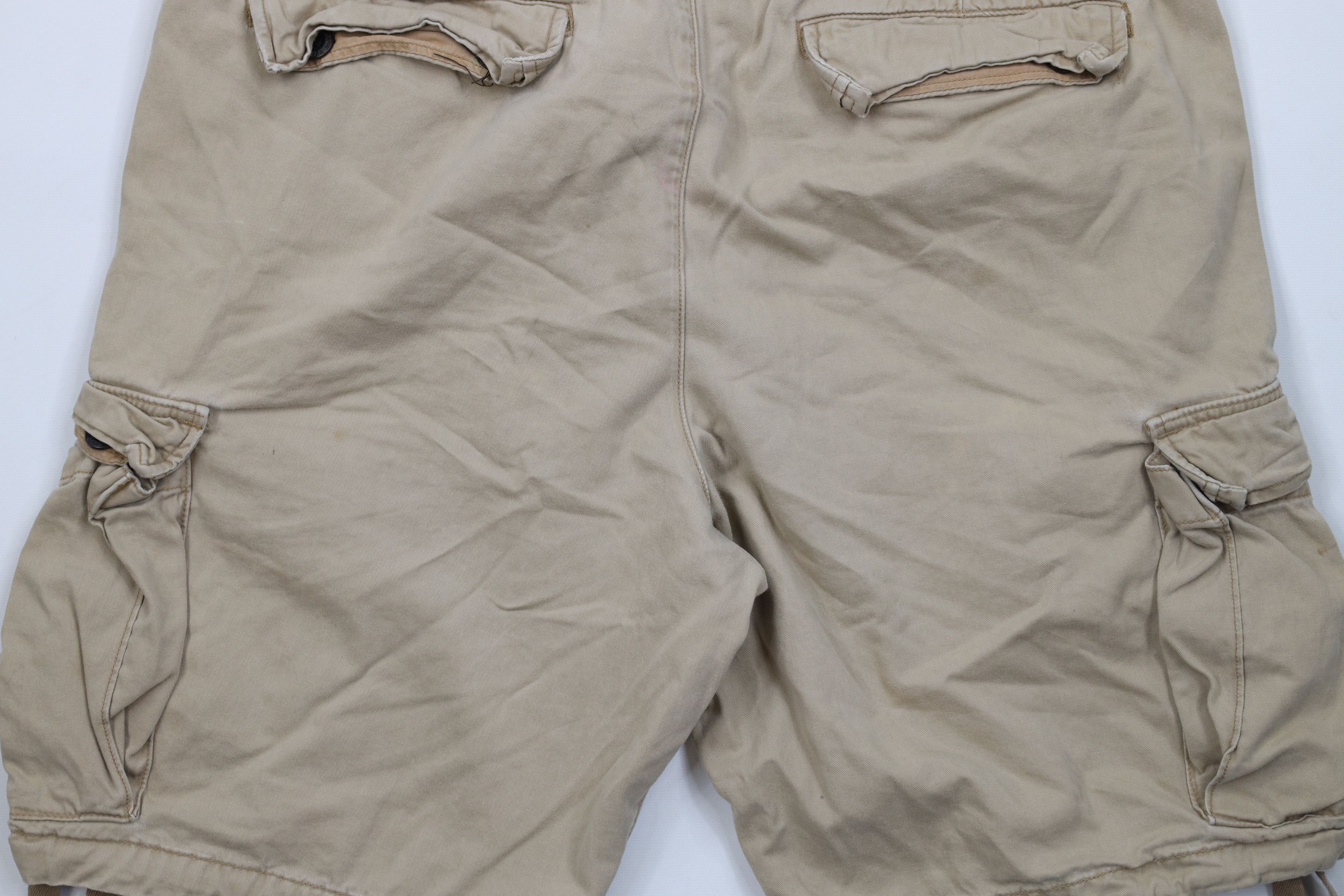 Abercrombie & Fitch Vintage Abercrombie & Fitch Fly Cargo Shorts Beige Cotton Size US 34 / EU 50 - 10 Thumbnail