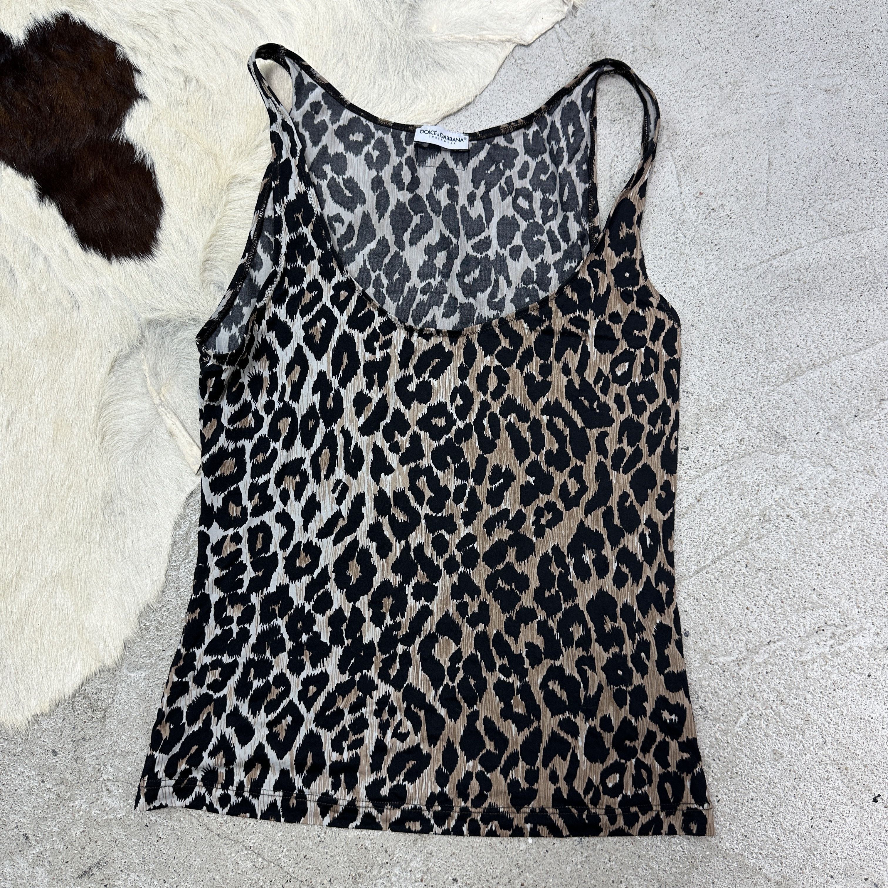 Dolce & Gabbana Vintage Old Money Preppy Dolce & Gabbana Cheetah Tanktop Y2K Size S / US 4 / IT 40 - 2 Thumbnail