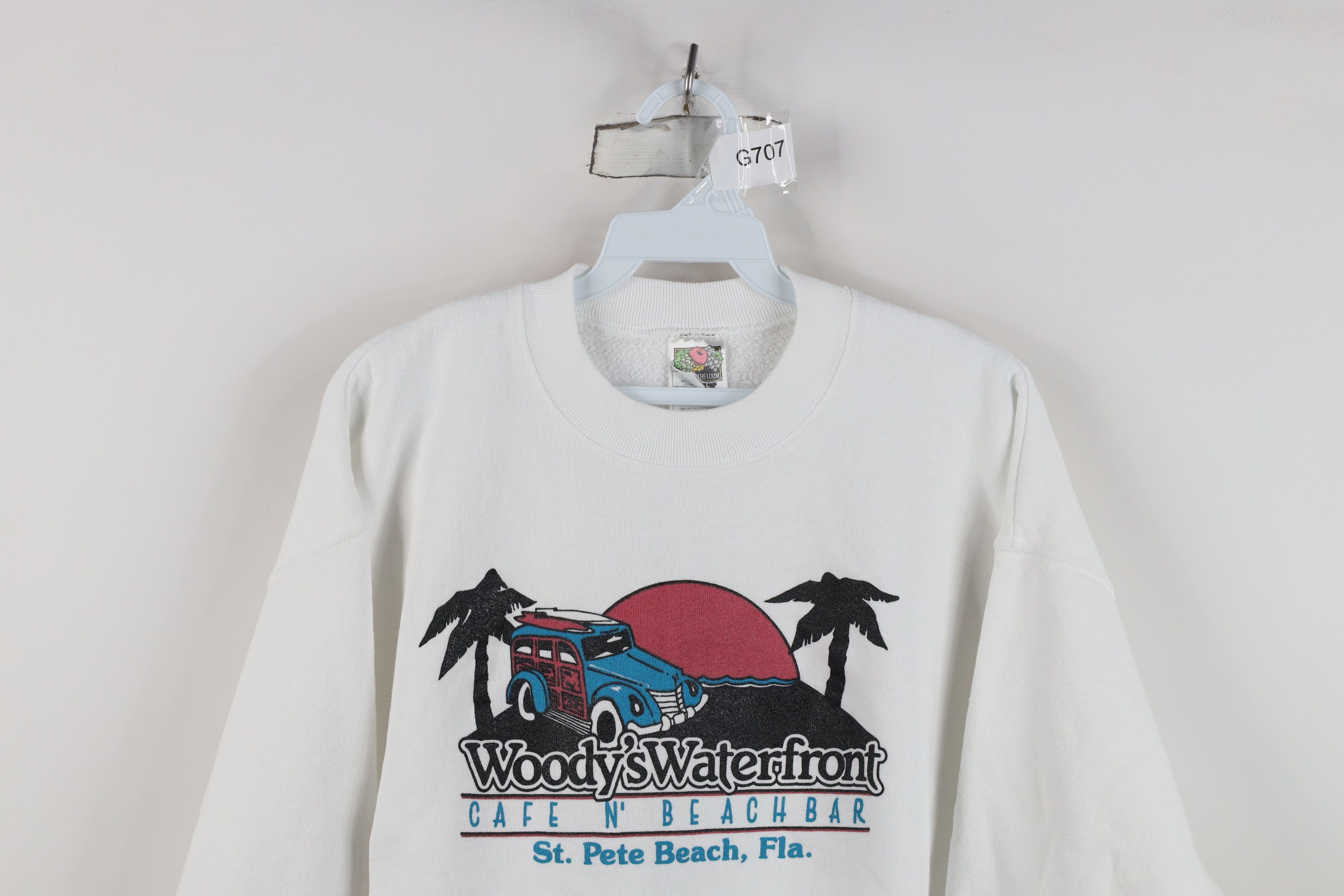 Vintage Vintage 90s Streetwear Waterfront St Petes Beach Sweatshirt Size L / US 10 / IT 46 - 2 Thumbnail