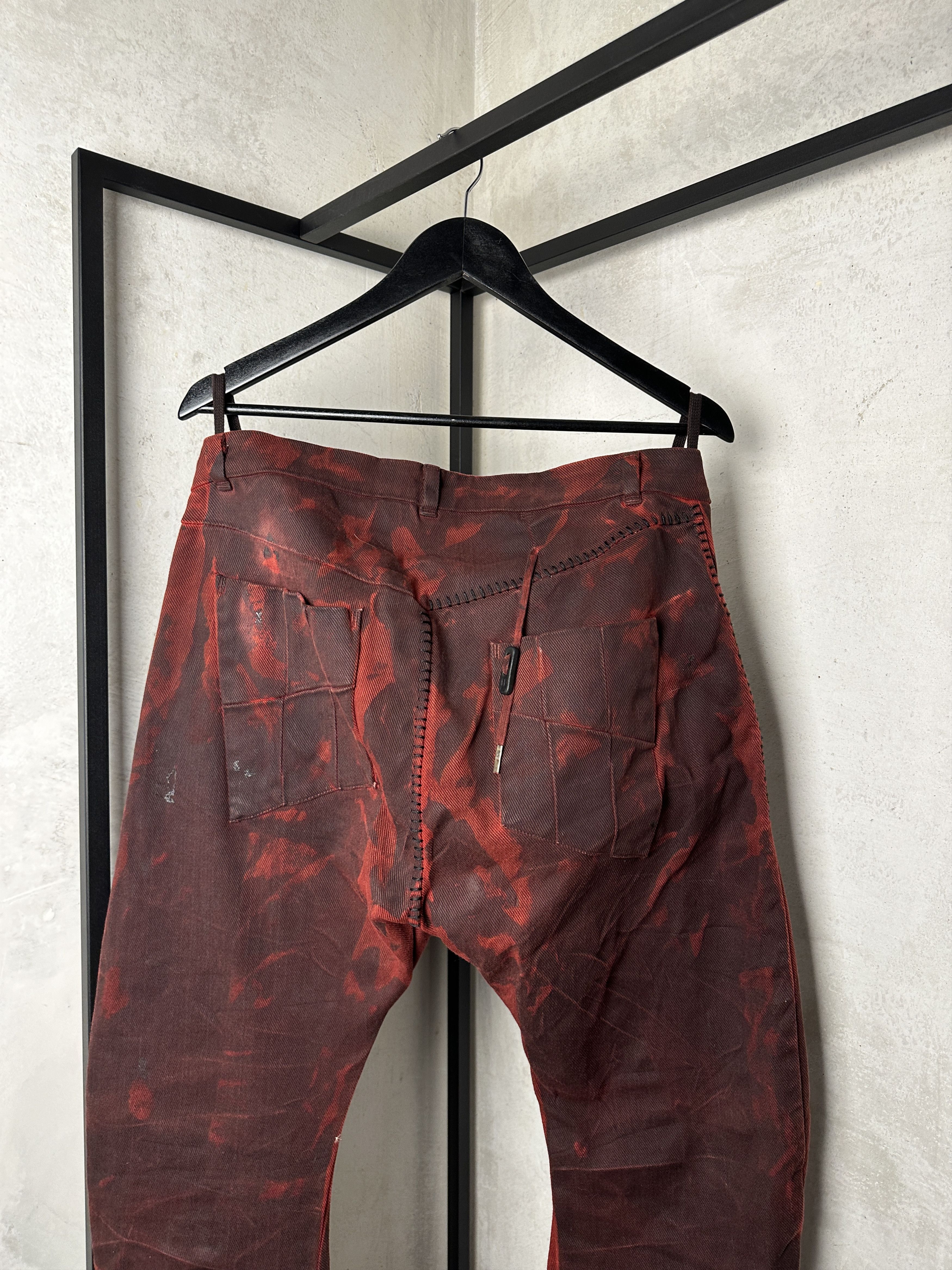 Boris Bidjan Saberi BBS P13 Handsewn Blood Denim Pants Size US 36 / EU 52 - 15 Thumbnail