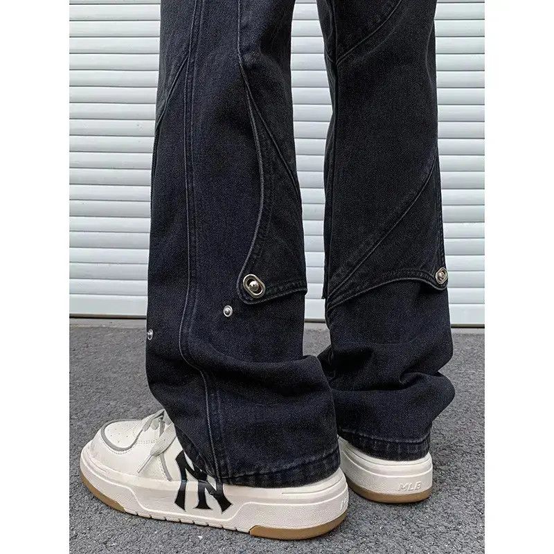 Japanese Brand Retro loose straight leg micro flared jeans Size US 30 / EU 46 - 2 Thumbnail