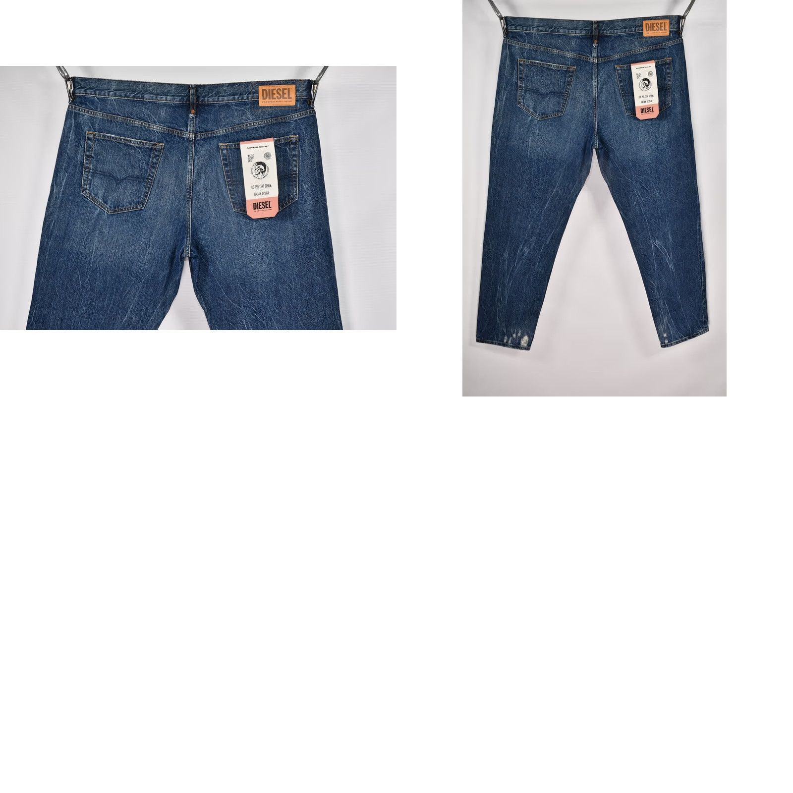 Diesel DIESEL Mharky 080AG Jeans Slim Skinny Distressed Blue W40/L32 Men Size US 40 / EU 56 - 8 Thumbnail