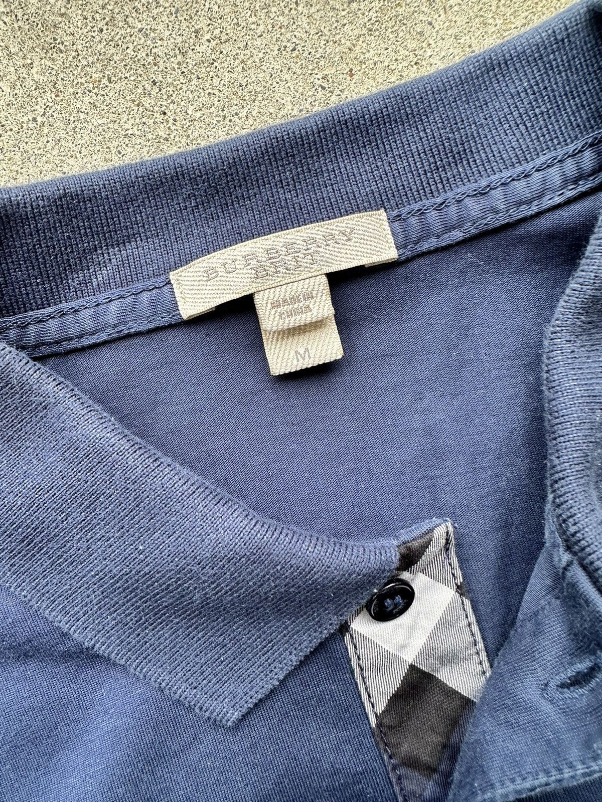 Burberry Burberry Brit Polo Shirt Size Medium Navy Nova Check Size US S / EU 44-46 / 1 - 3 Thumbnail