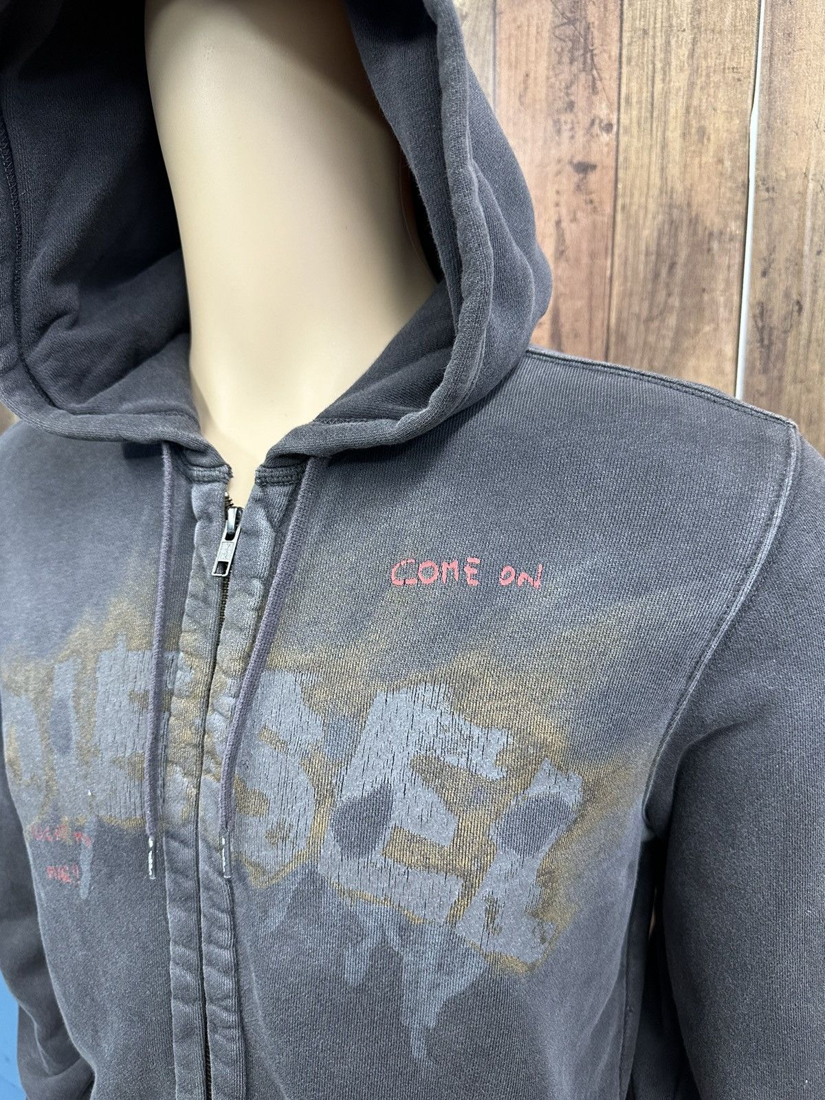 Diesel Diesel Spellout Zipper Hoodie Faded Sunlight Z48 Size US M / EU 48-50 / 2 - 3 Thumbnail
