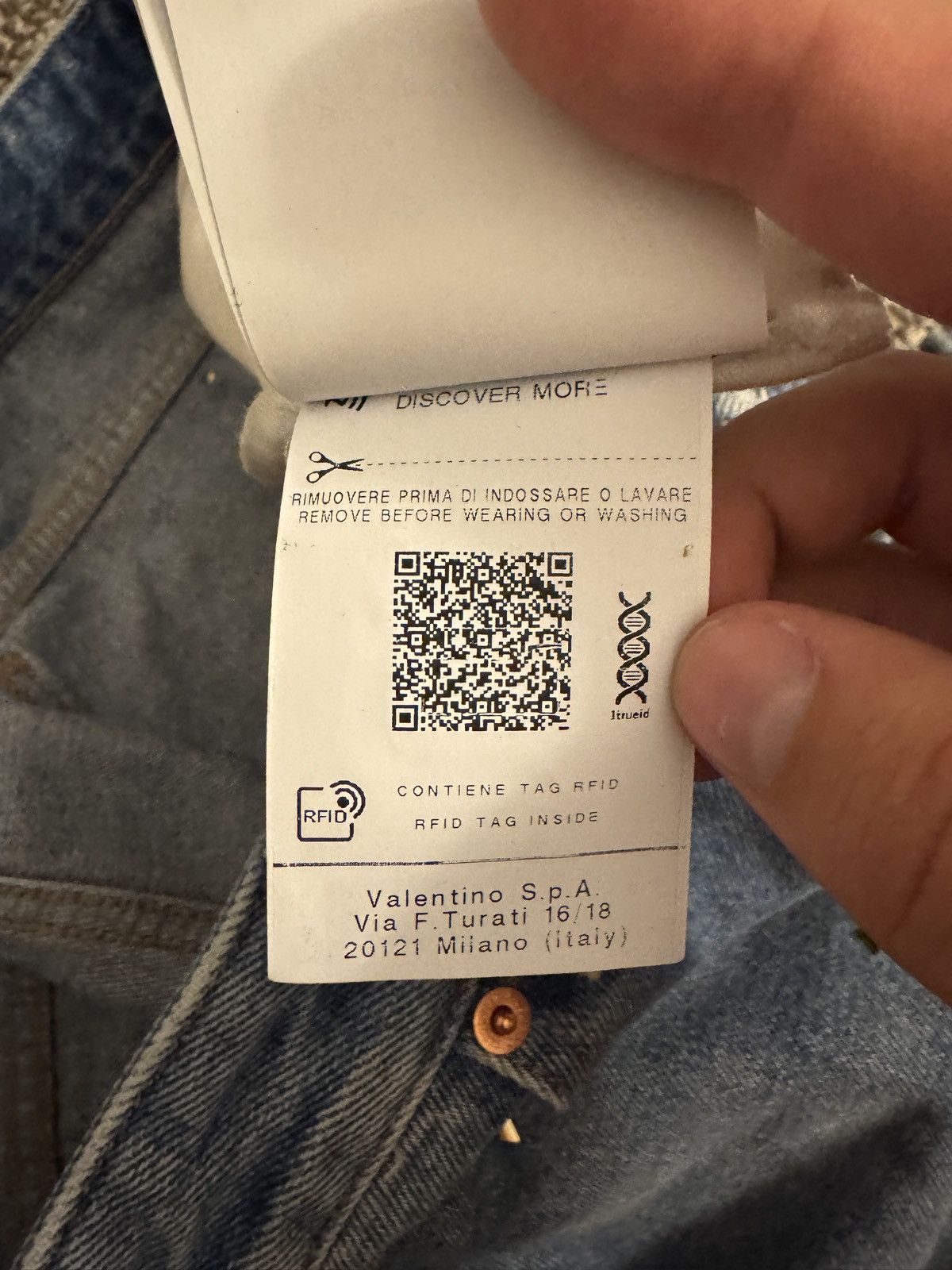 Valentino Valentino Rockstud Cotton Denim Jeans Size US 32 / EU 48 - 10 Thumbnail