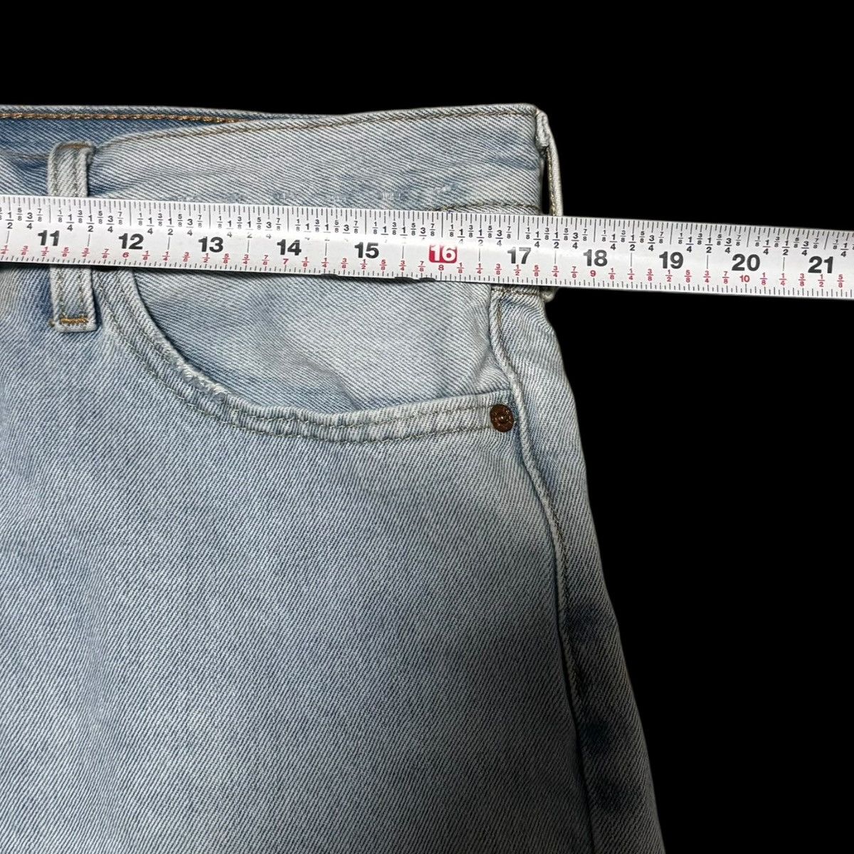 Levi's Levi's 505 Light Wash Distressed Jeans Men's 33.5x27 5/8 Size US 33 - 9 Thumbnail