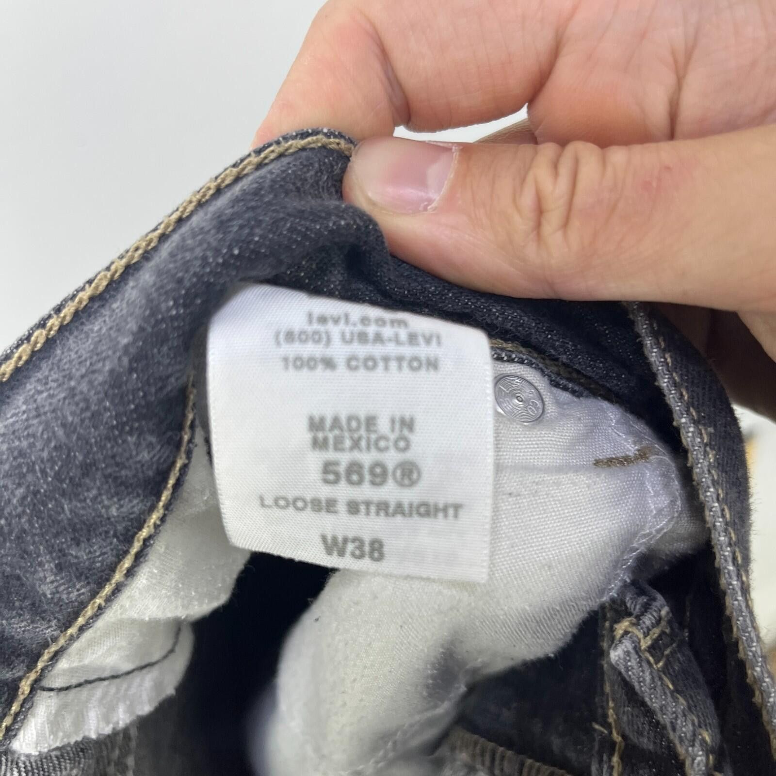 Levi's Vintage Levi's 569 Loose Straight Black Denim Jean Shorts 38 Size US 38 / EU 54 - 10 Thumbnail