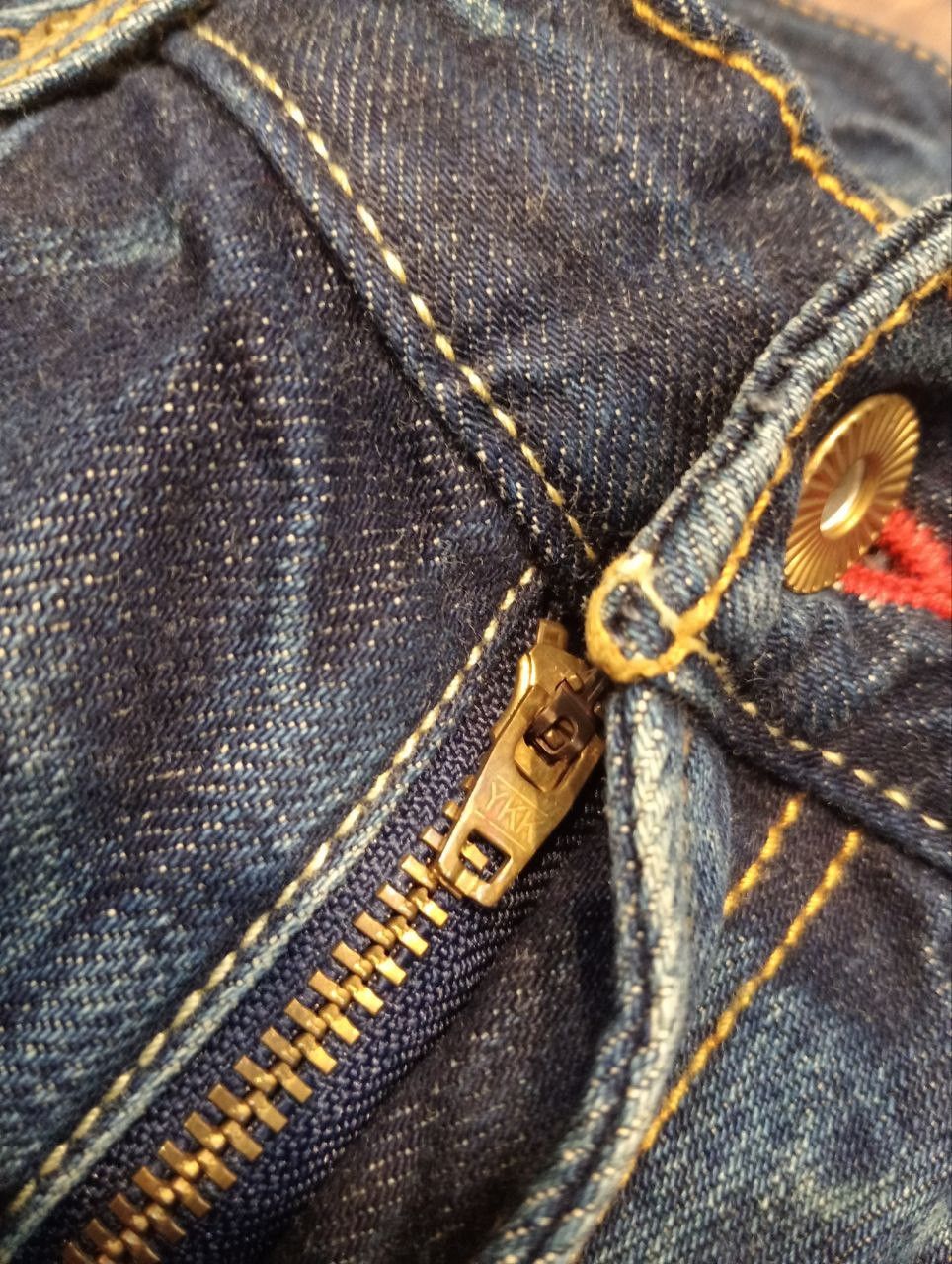Eternal ETERNAL JAPAN SUKAJAN SUGOI FISH EMBROIDERY BLUE DENIM PANTS Size US 34 / EU 50 - 14 Thumbnail