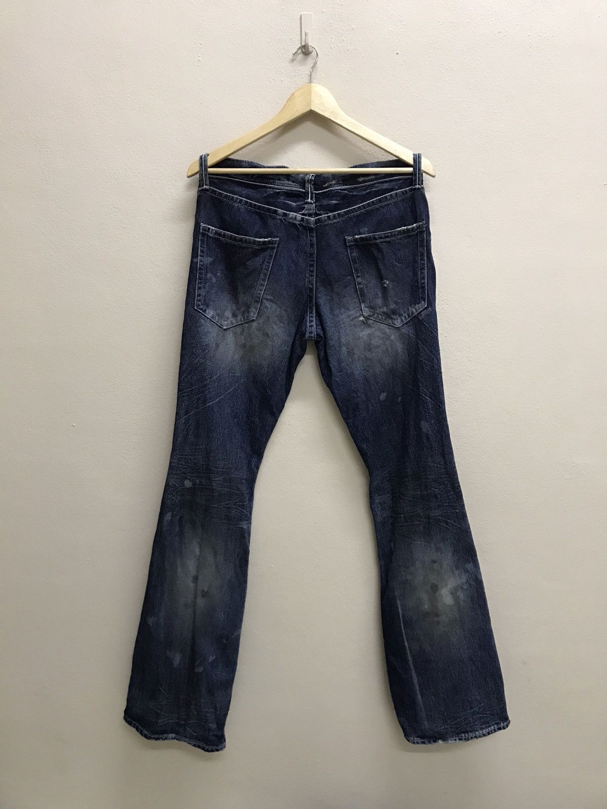 &SONS Vintage Delay Ufin & Sons Distressed Denim Flare Jeans Size US 32 / EU 48 - 4 Thumbnail
