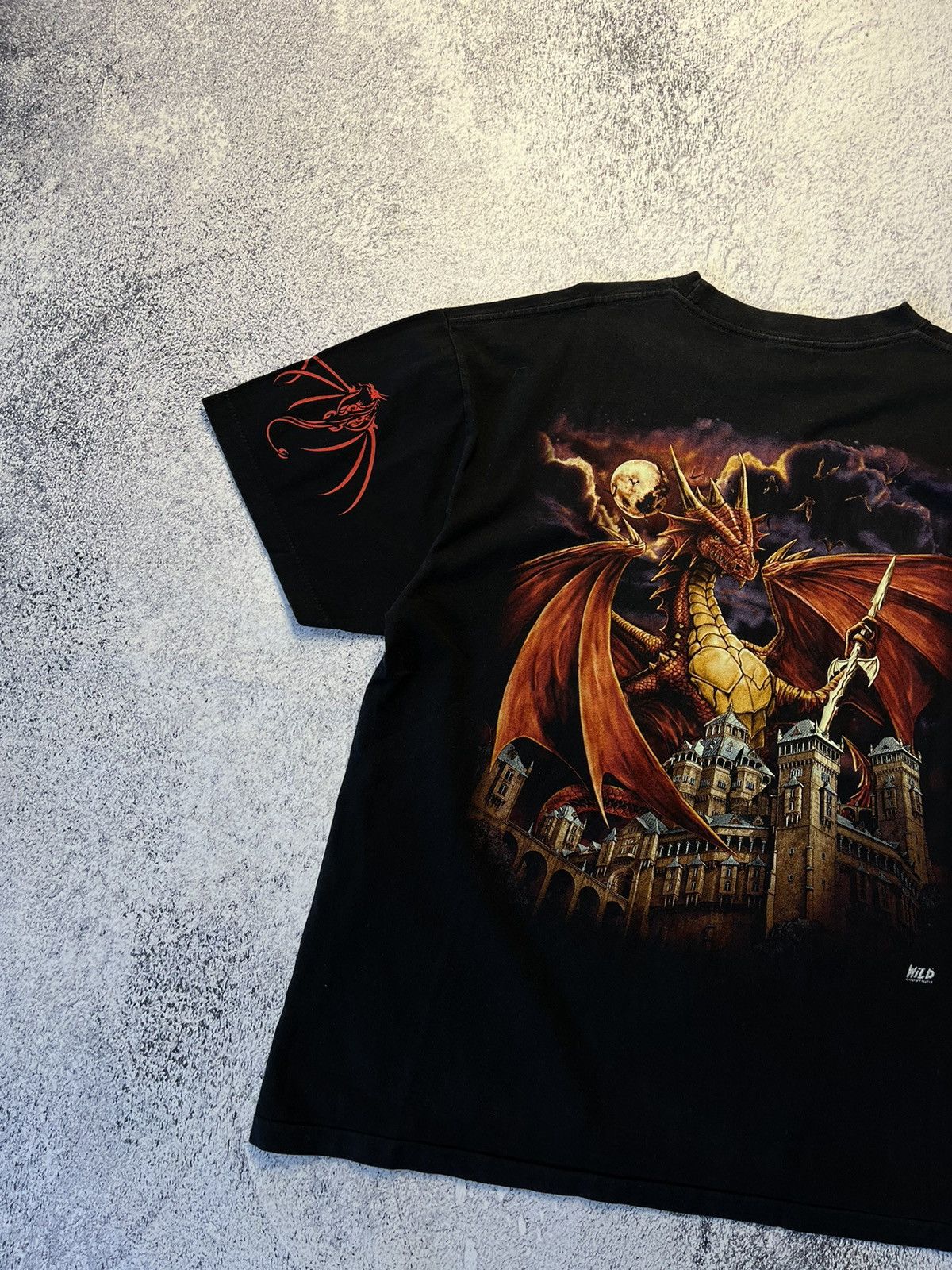 Vintage Vintage Horror overprint Dragons wild tee 90's Size US XXL / EU 58 / 5 - 16 Thumbnail