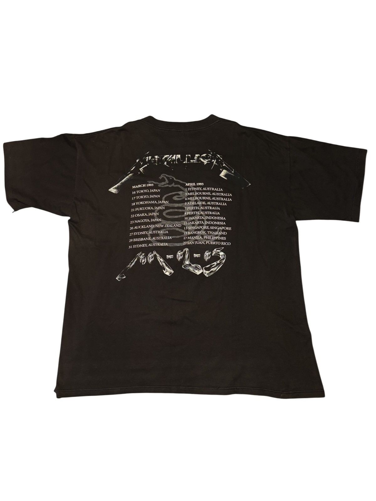 Metallica Metallica 1991 S/S Tour Tee Size US XL / EU 56 / 4 - 3 Thumbnail