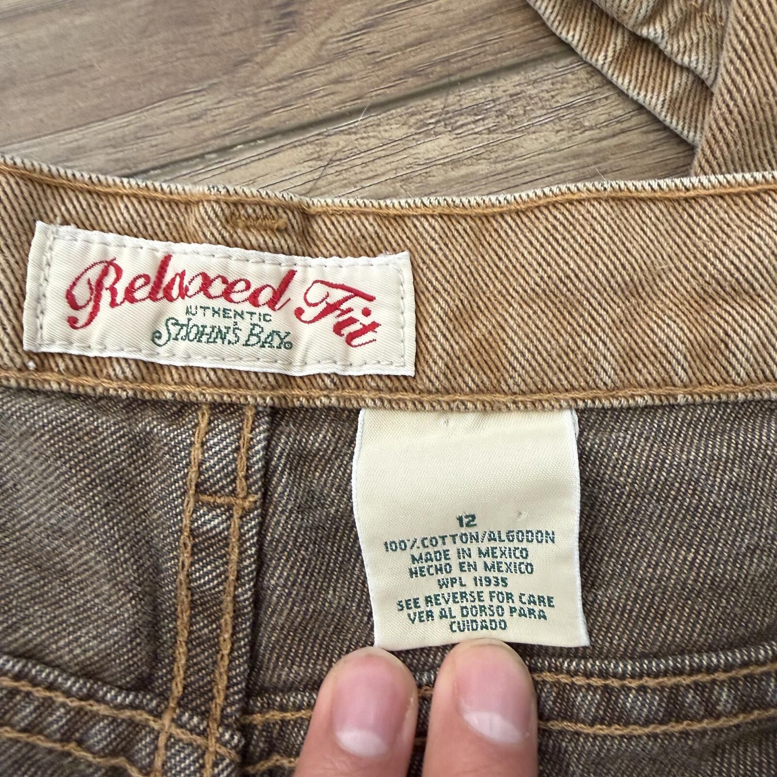 St. Johns Bay Vintage 90s St. John’s Bay Relaxed Fit Brown Denim Jeans 12 Size 34" / US 12 / IT 48 - 6 Thumbnail