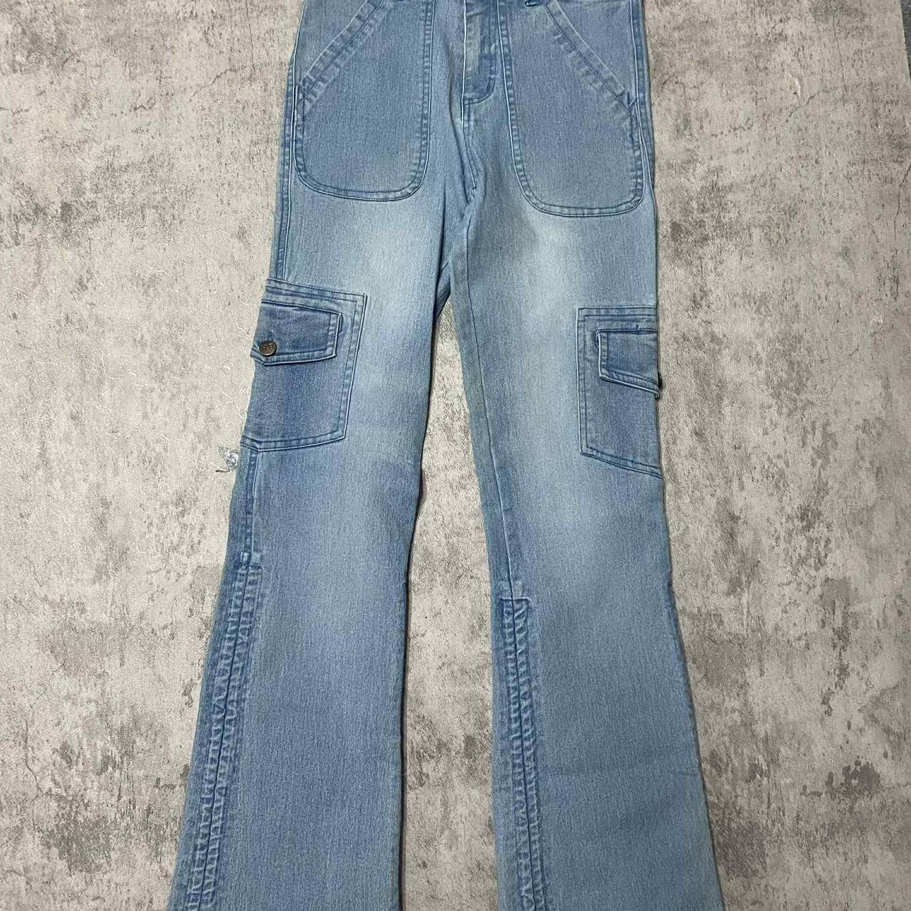 Other Light wash denim bootcut cargo jeans #cargojeans Size 26" / US 2 / IT 38 - 1 Thumbnail