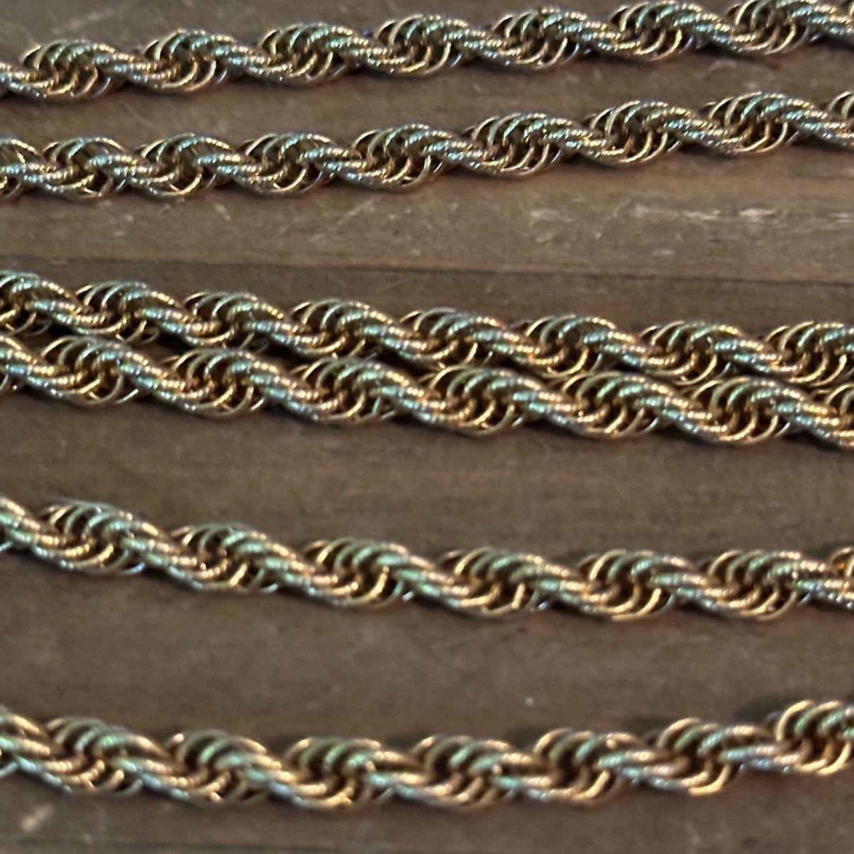 Vintage Vintage gold tone long rope chain necklace Size ONE SIZE - 3 Thumbnail
