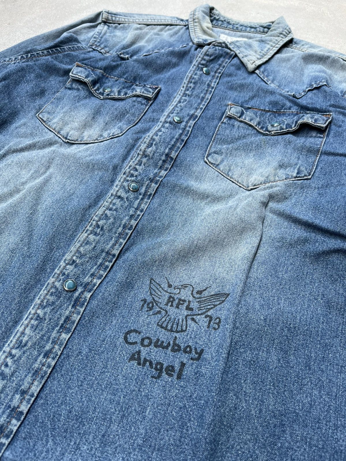 FUCT FUCT SSDD WASHED DESERT ANGEL DENIM SHIRT Size US M / EU 48-50 / 2 - 2 Thumbnail