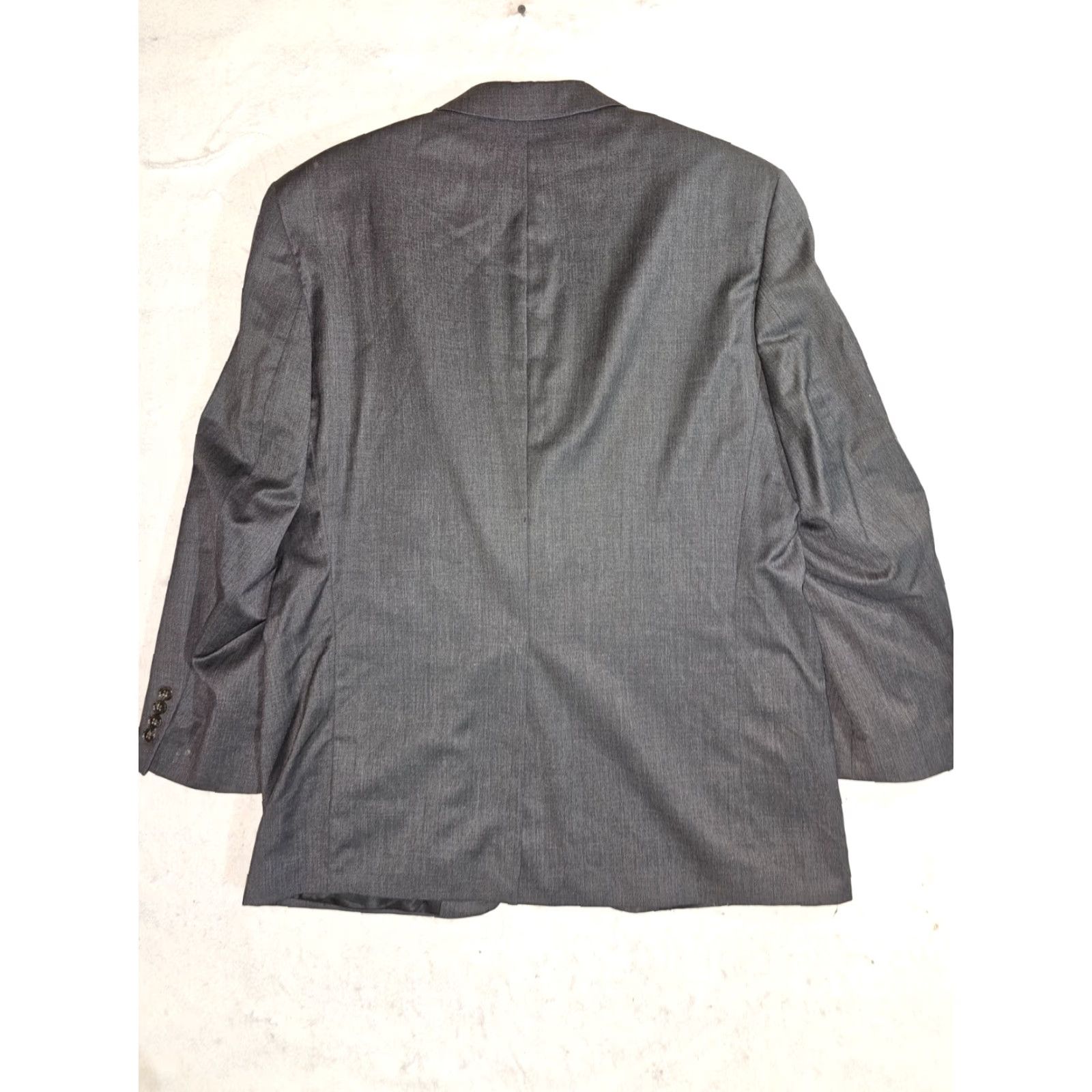 Ralph Lauren Ralph Lauren Sport Coat 100% Wool Charcoal Gray 44R Men Single-Breasted Notch Lapel Two-Button Jacket Suit Coat, Regular Fit, Vintage No Size 44R - 6 Thumbnail
