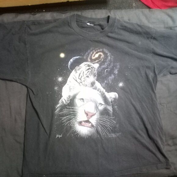 Vintage Vintage White Tiger King Magic Outer Space T-Shirt Size US XXL / EU 58 / 5 - 2 Thumbnail