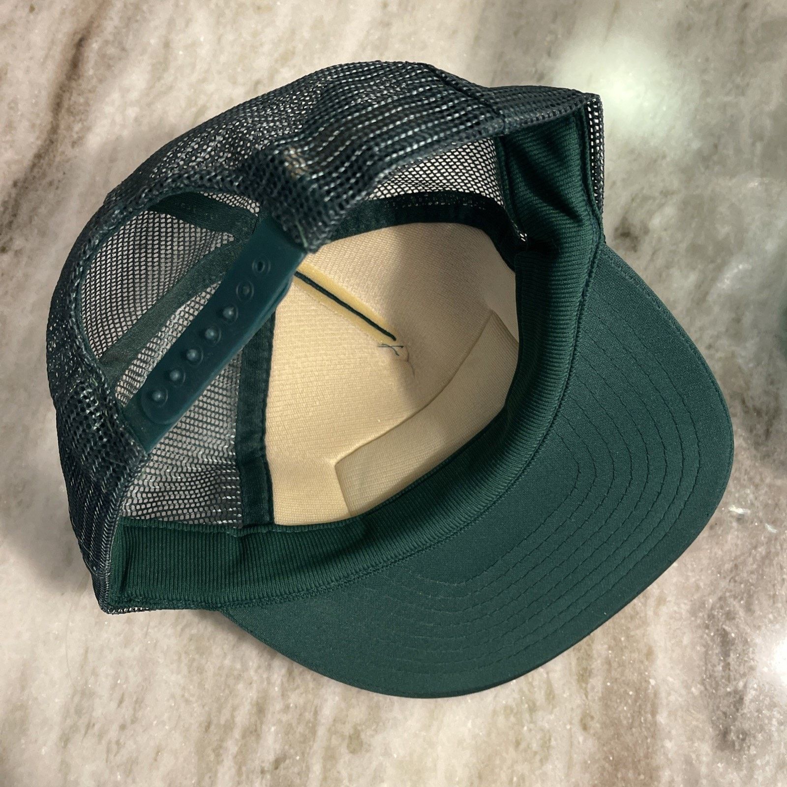 Vintage Vintage FASTLINE Farmers Cap Truckers Adjustable Green Hat Size ONE SIZE - 9 Thumbnail